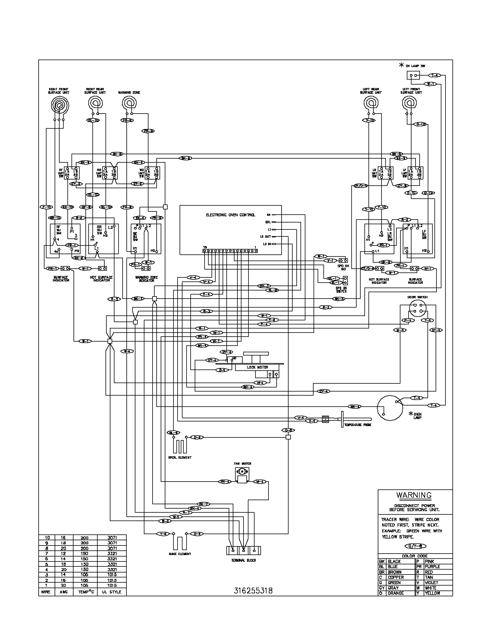 Frigidaire GLEF378CSB wiring diagram diagram