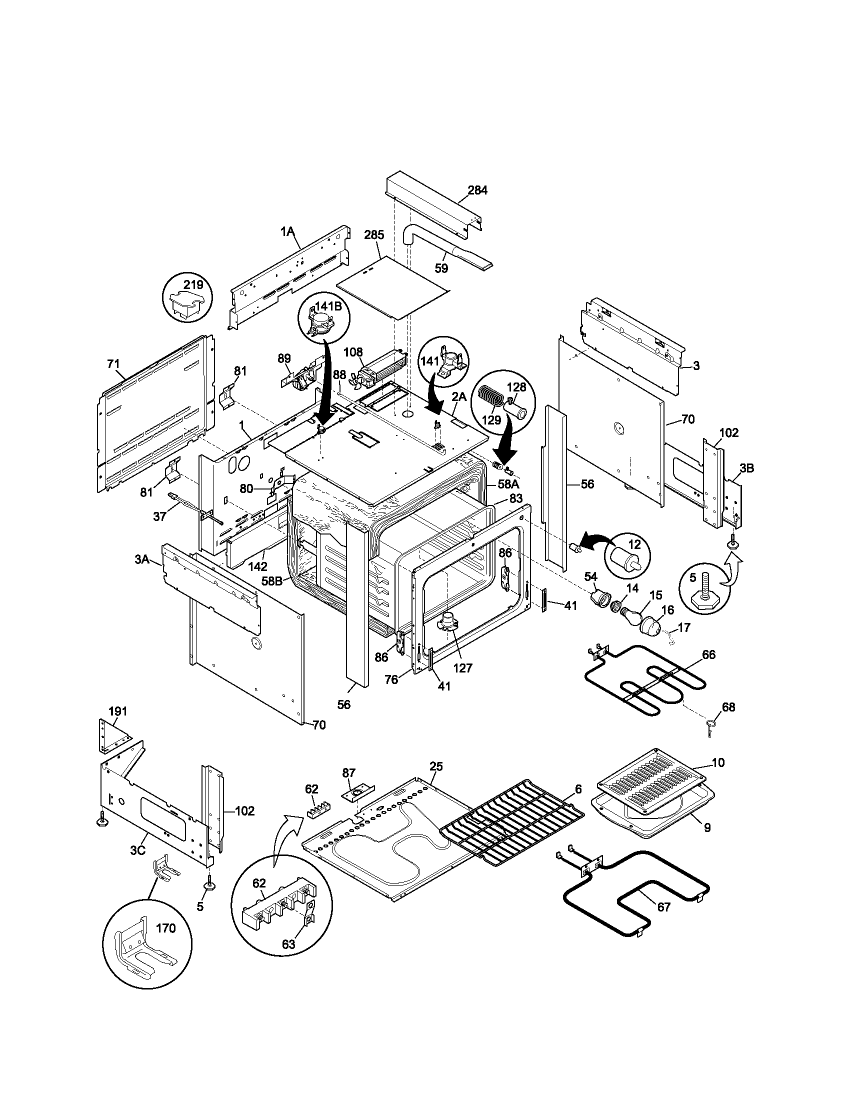Kenmore 79046359400 body diagram