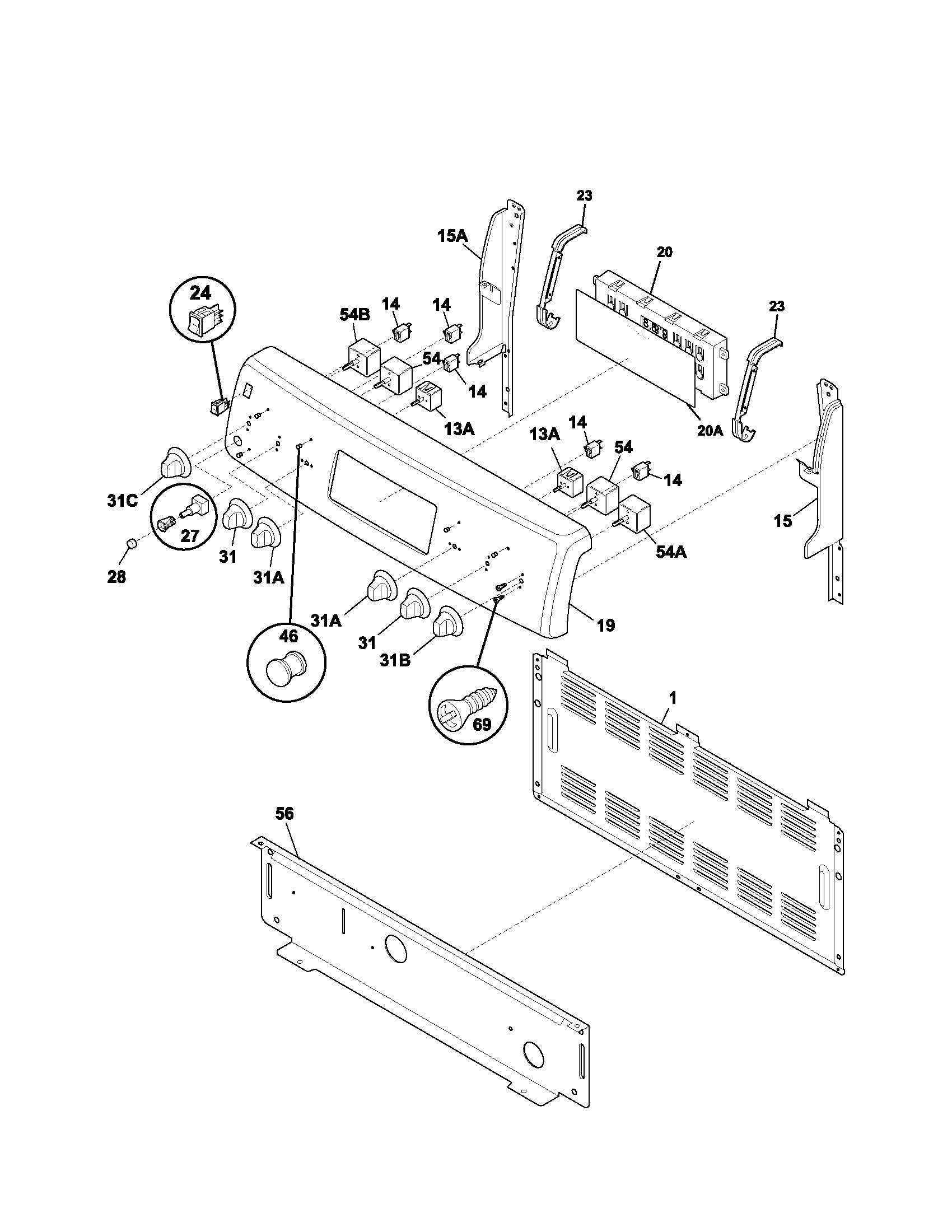 Kenmore 79095929301 backguard diagram