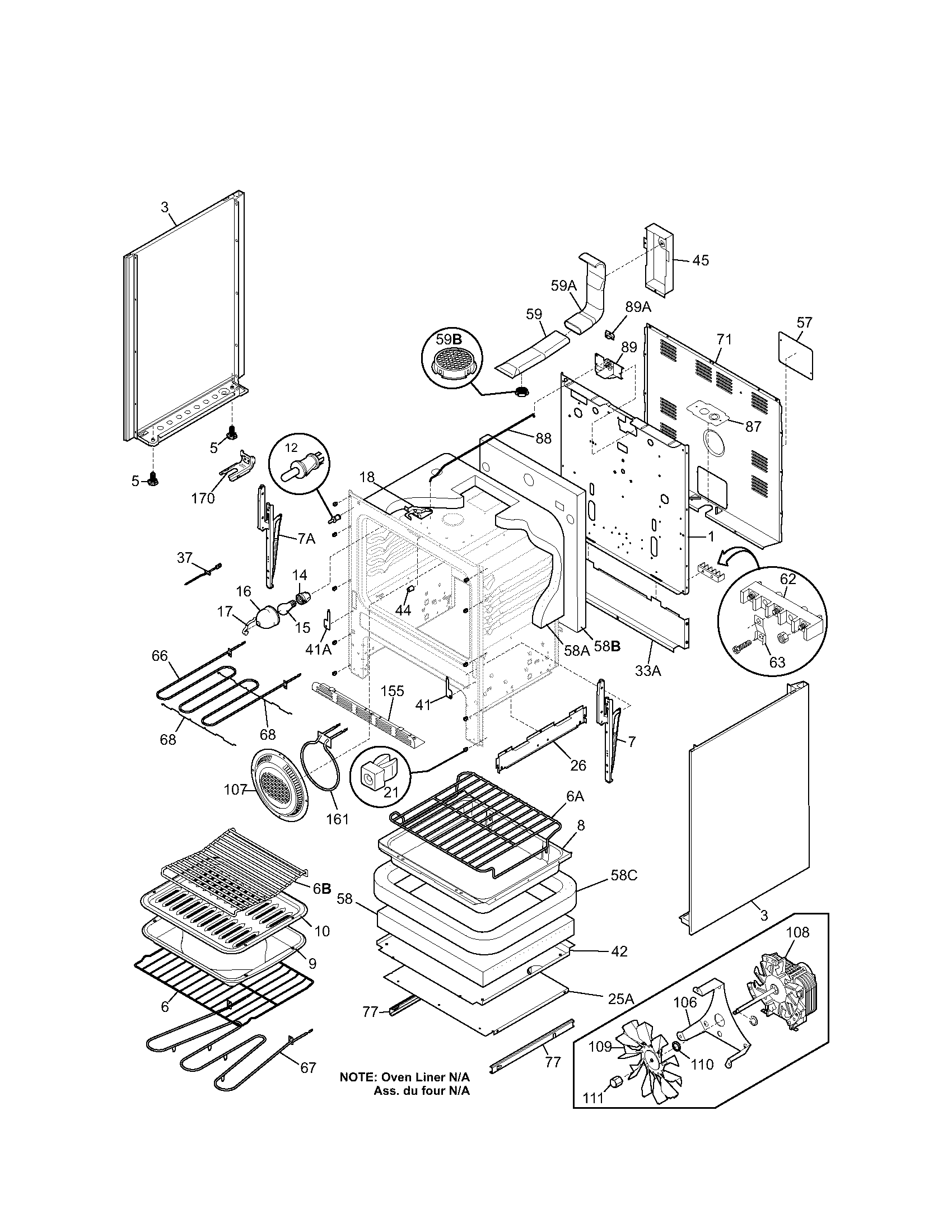 Kenmore 79095929301 body diagram