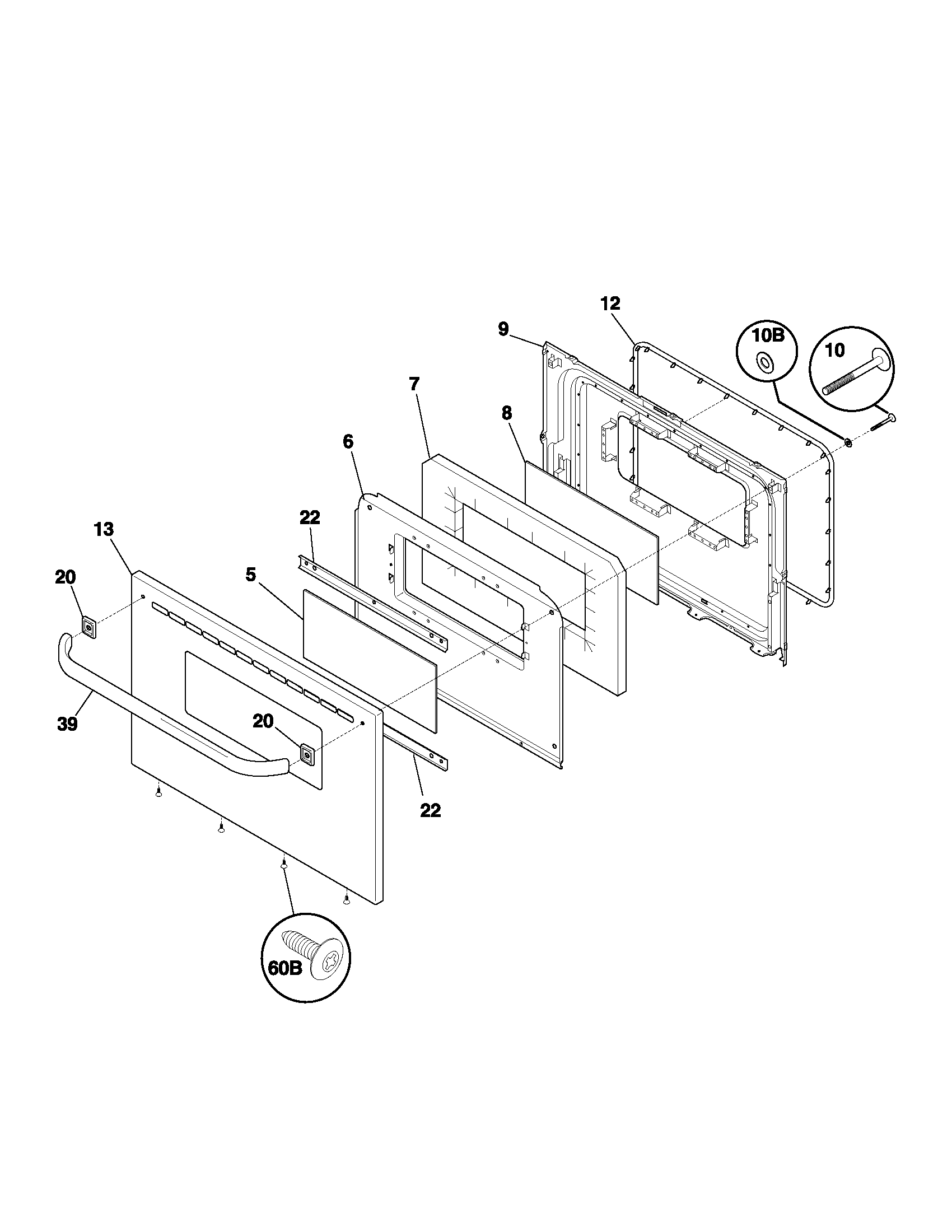 Kenmore 79095312301 door diagram