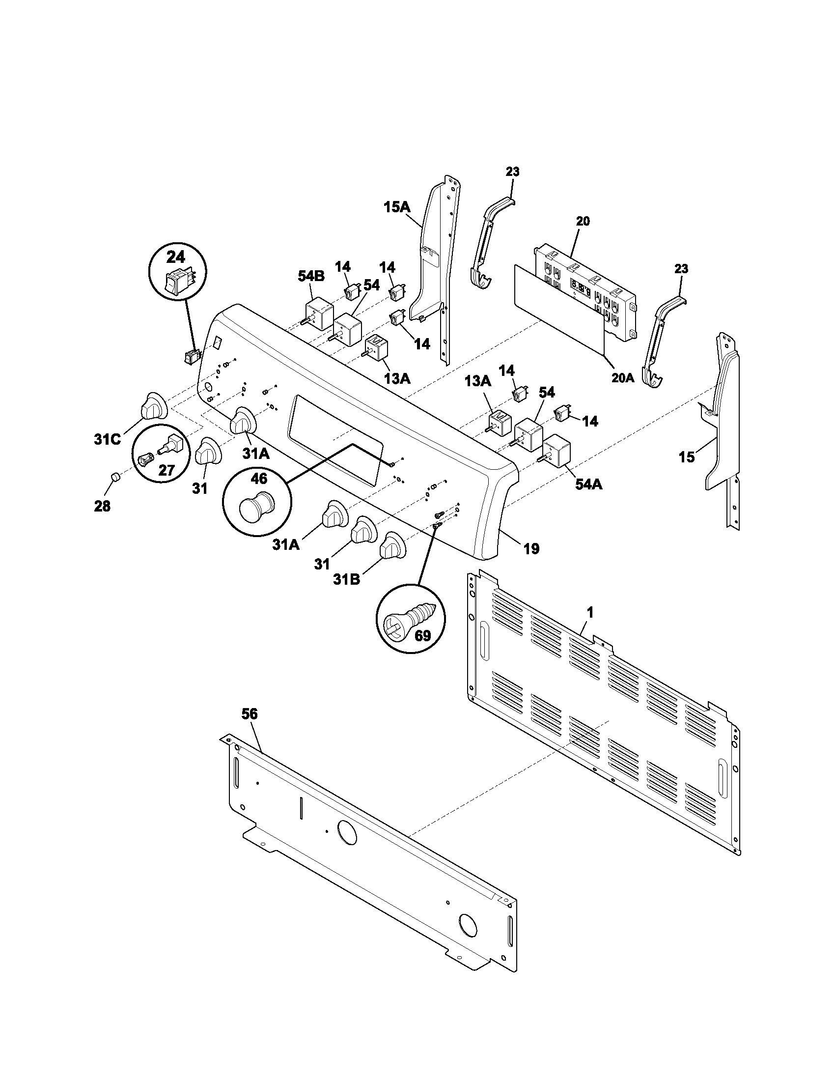 Kenmore 79092884301 backguard diagram