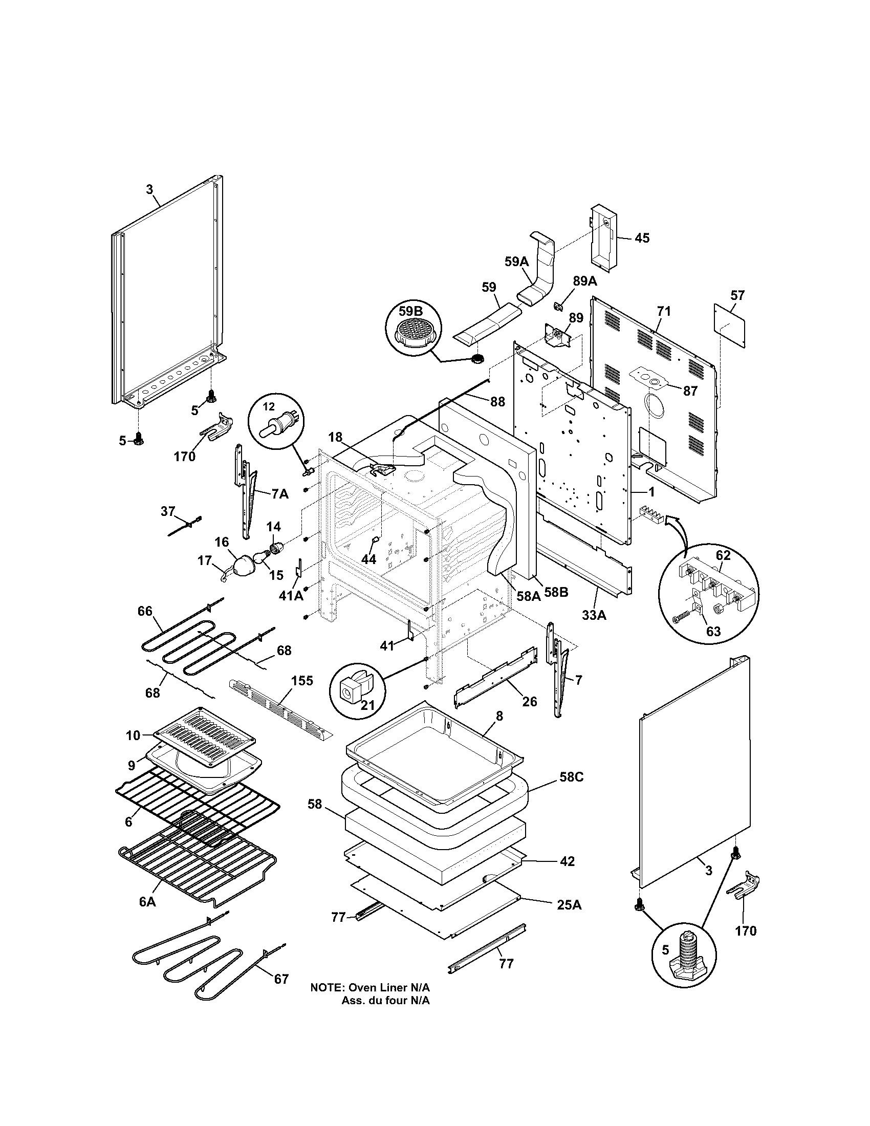 Kenmore 79092884301 body diagram
