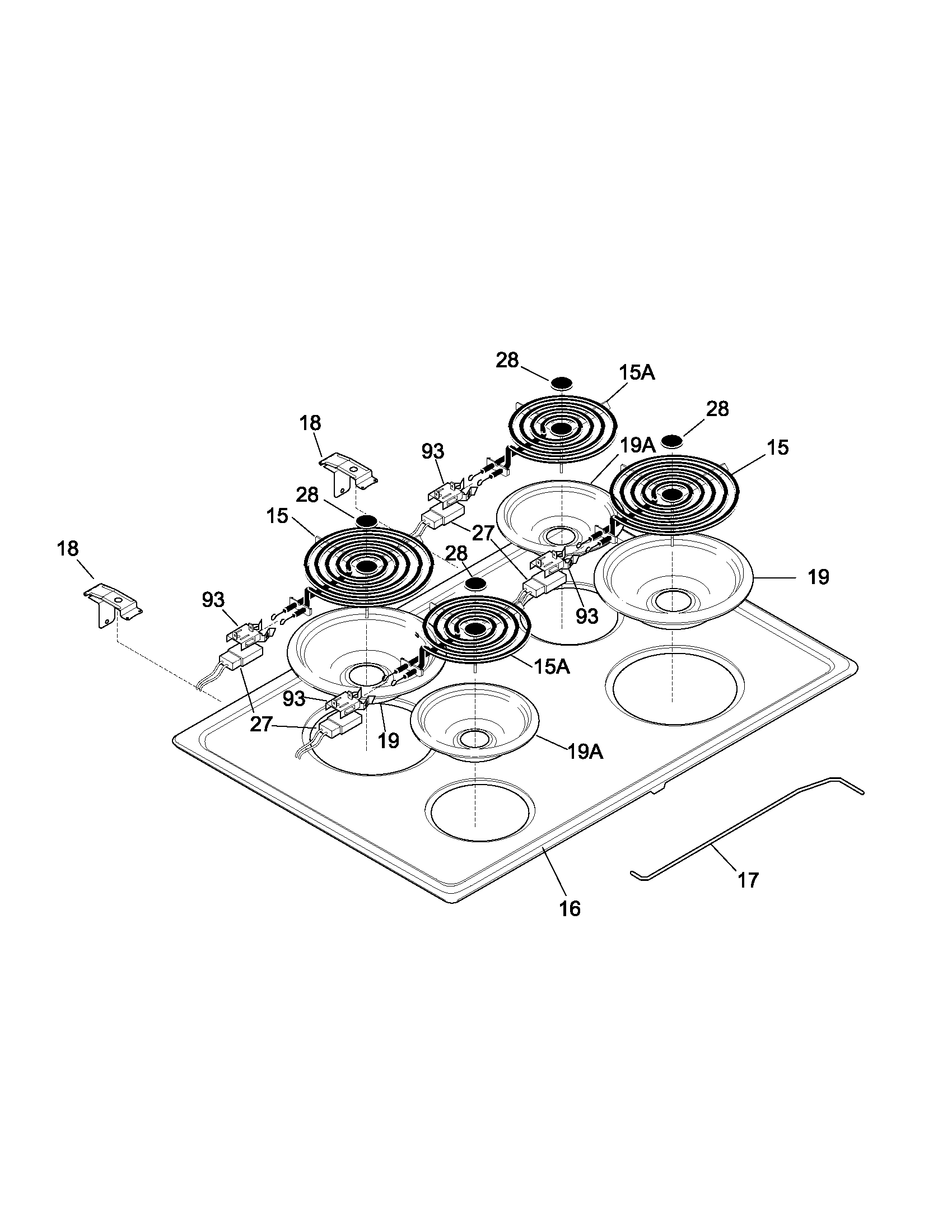 Kenmore 79045062400 maintop diagram