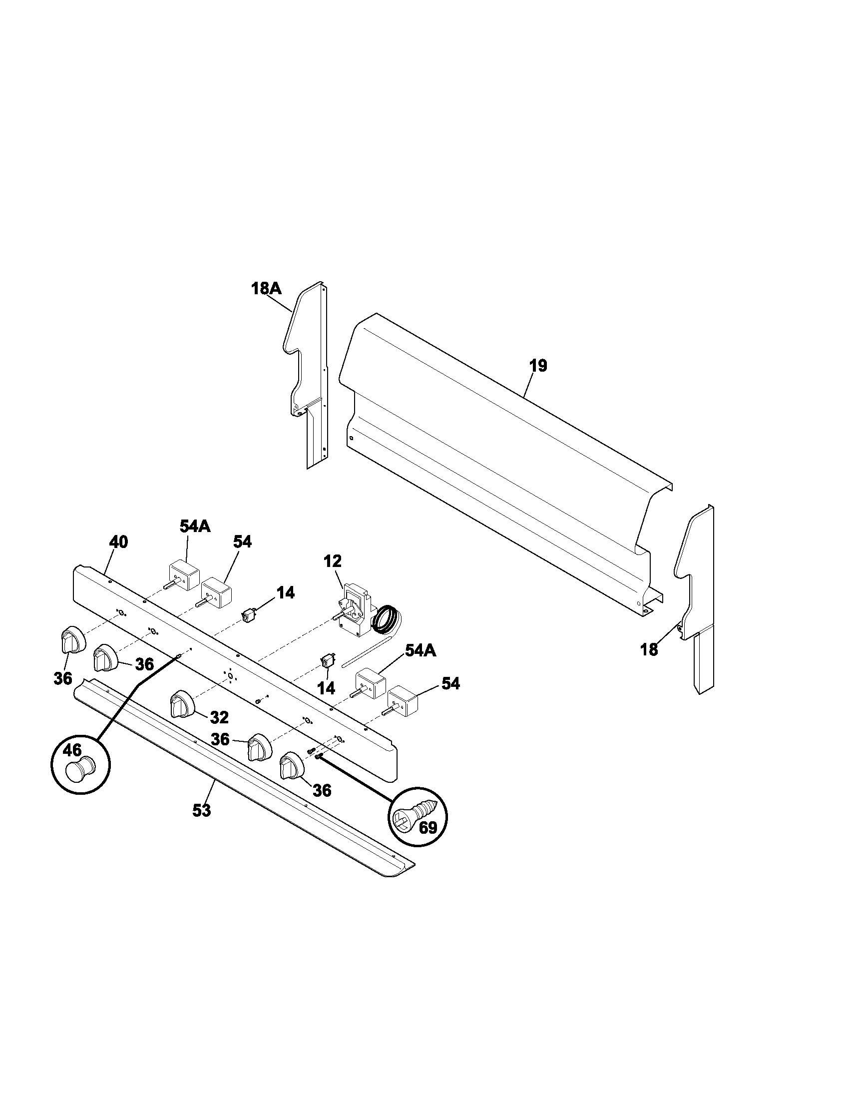 Kenmore 79064090301 backguard diagram