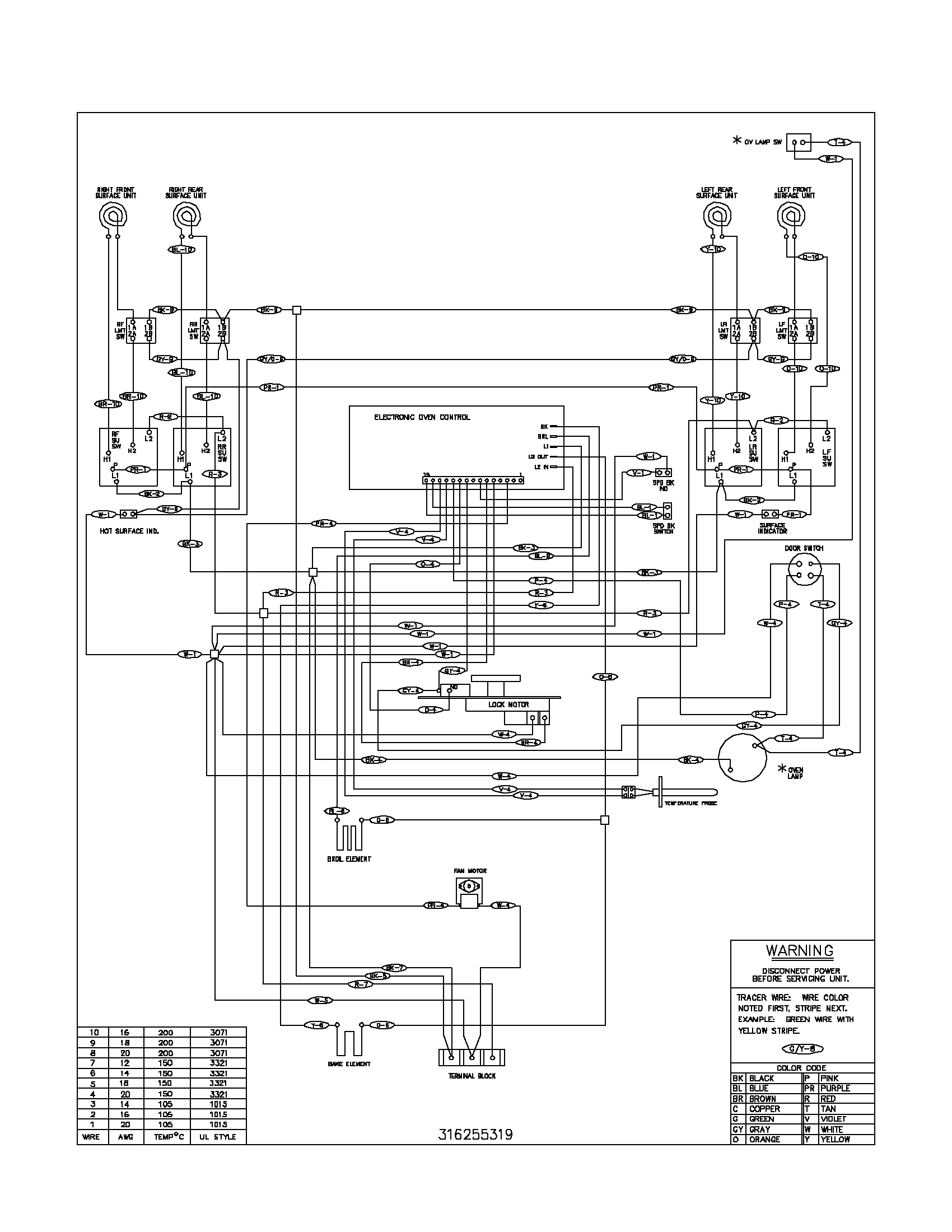 Frigidaire FEF376ASJ wiring diagram diagram