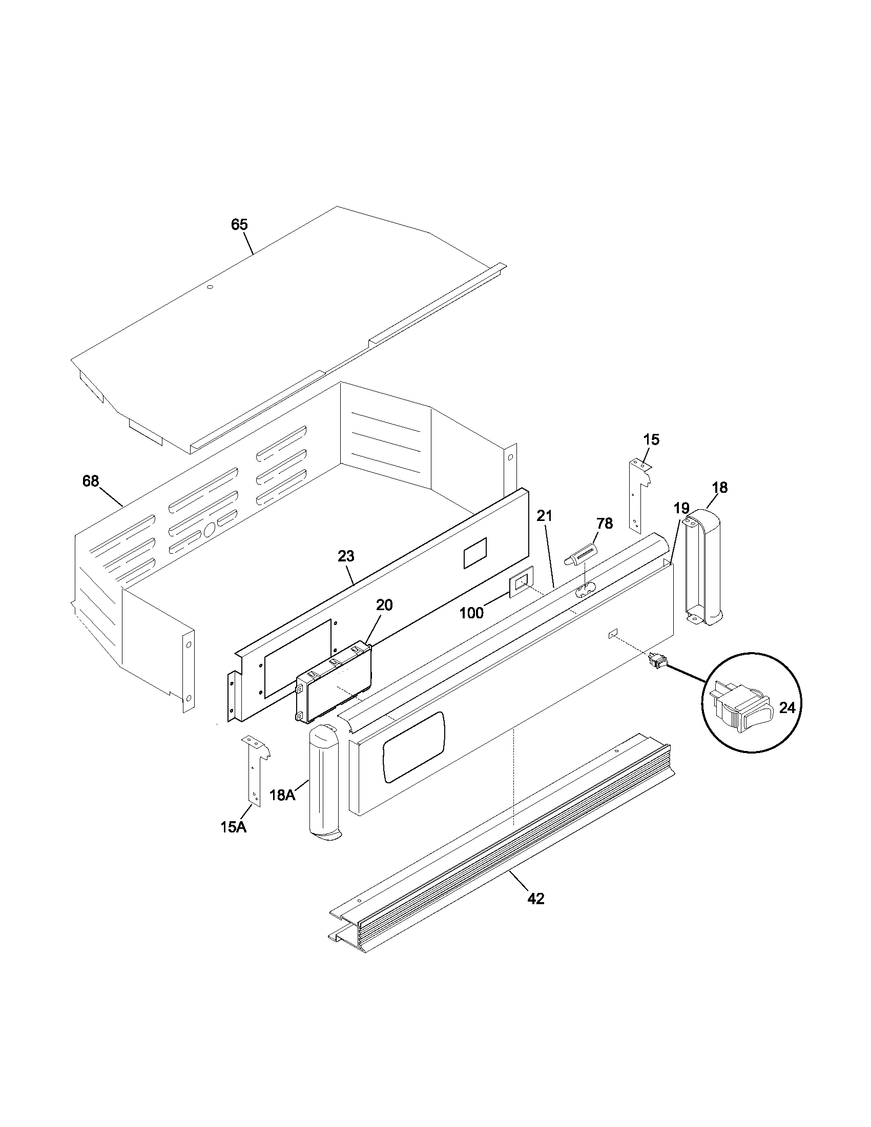 Frigidaire FEB24S2ASB control panel diagram