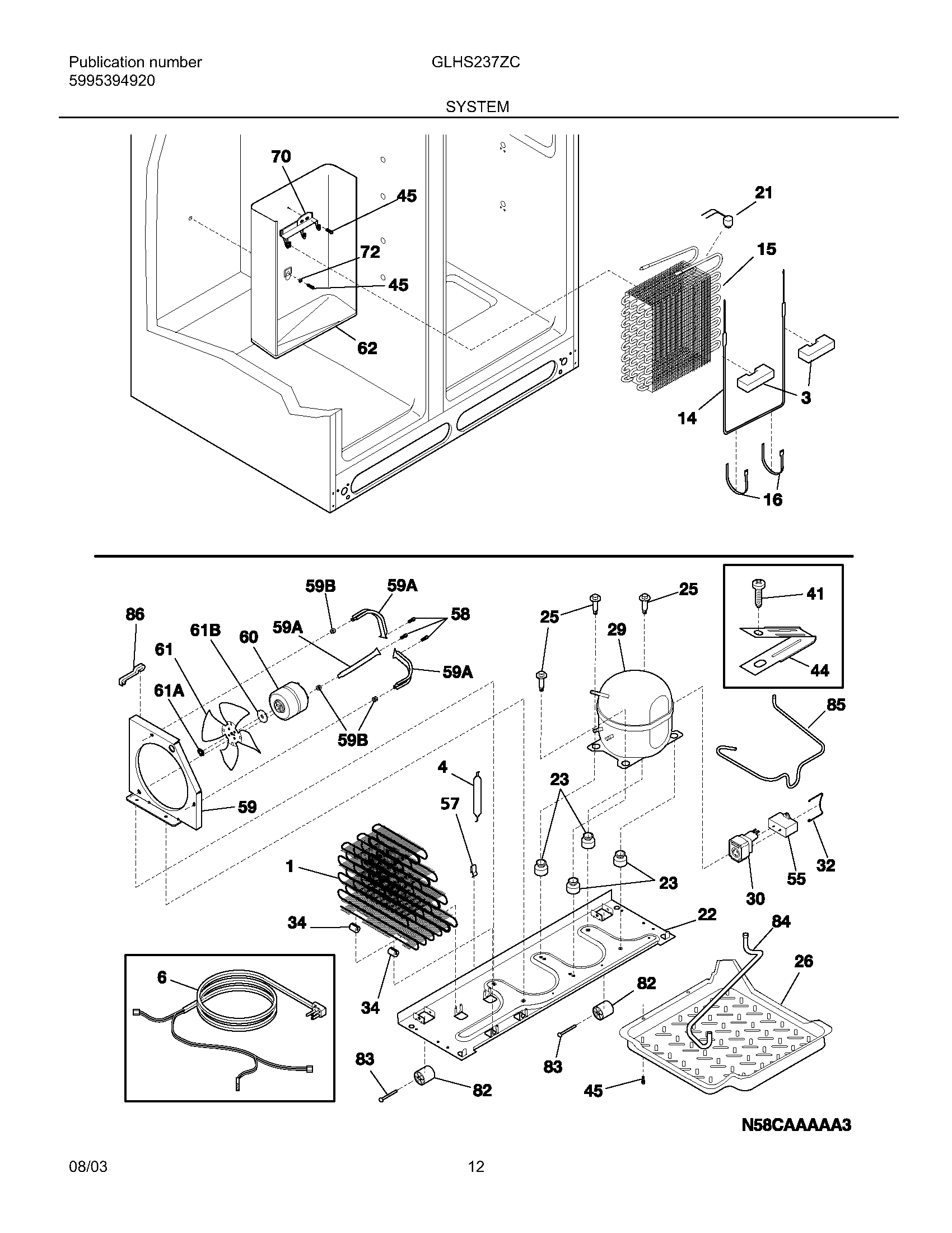 Frigidaire GLHS237ZCB1 system diagram