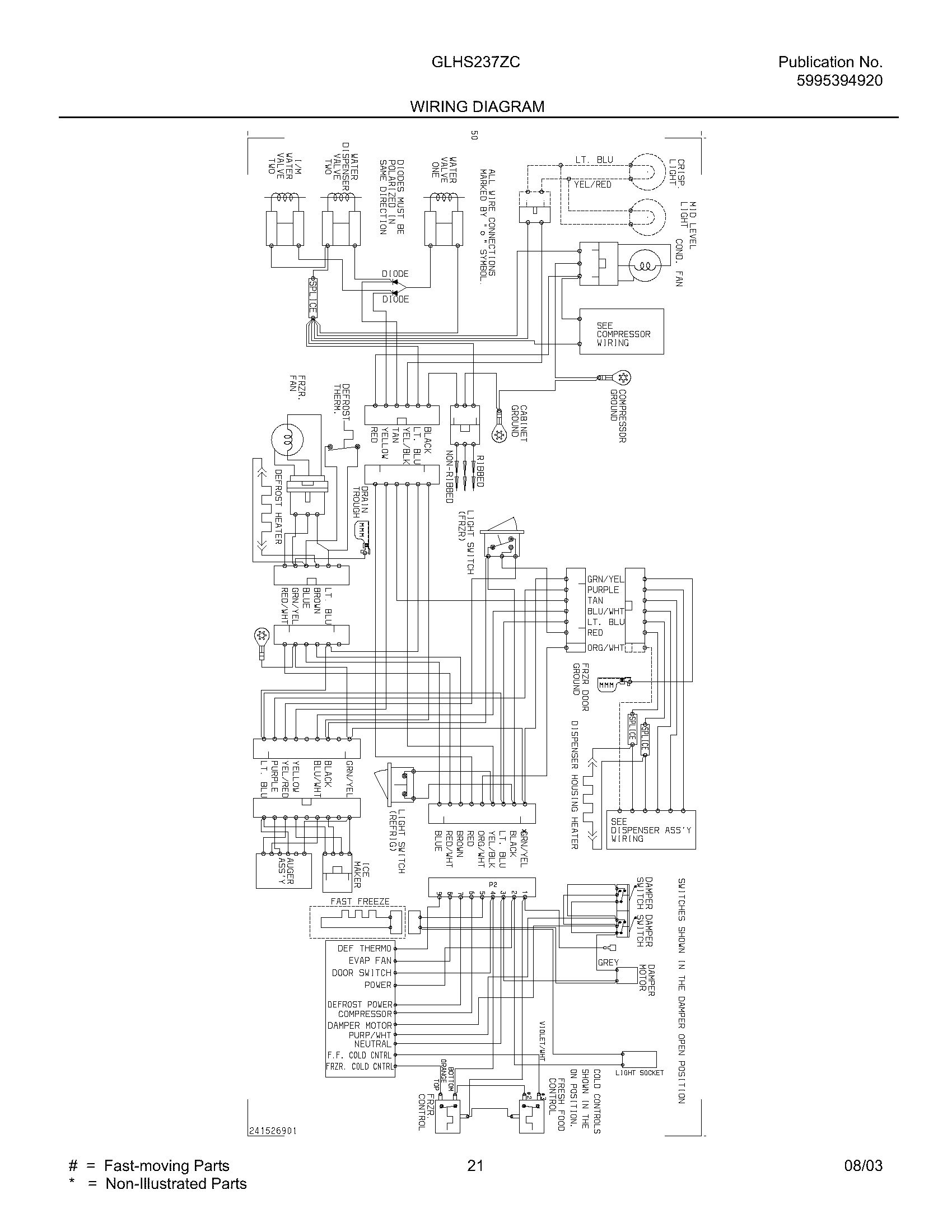 Frigidaire GLHS237ZCB1 wiring diagram diagram