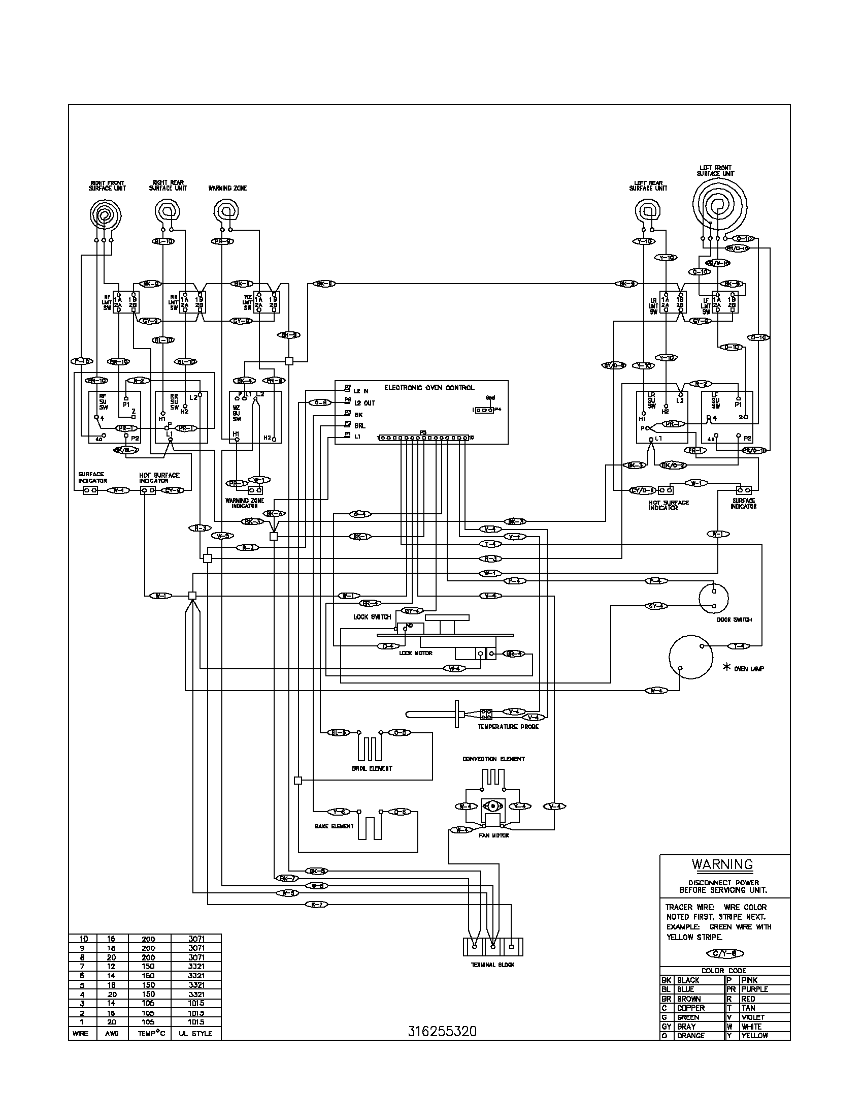 Frigidaire FEFL88ACC wiring diagram diagram