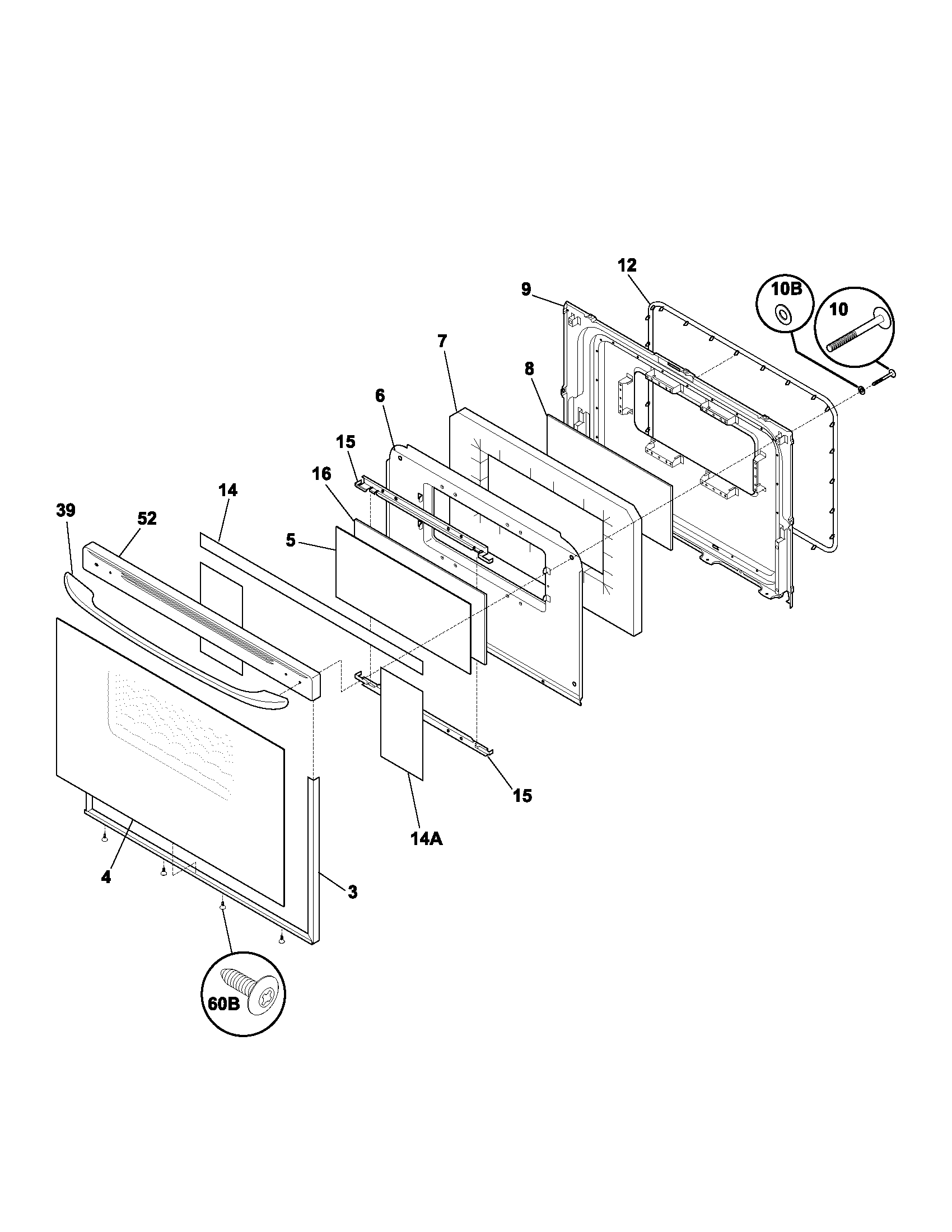Kenmore 79072851301 door diagram