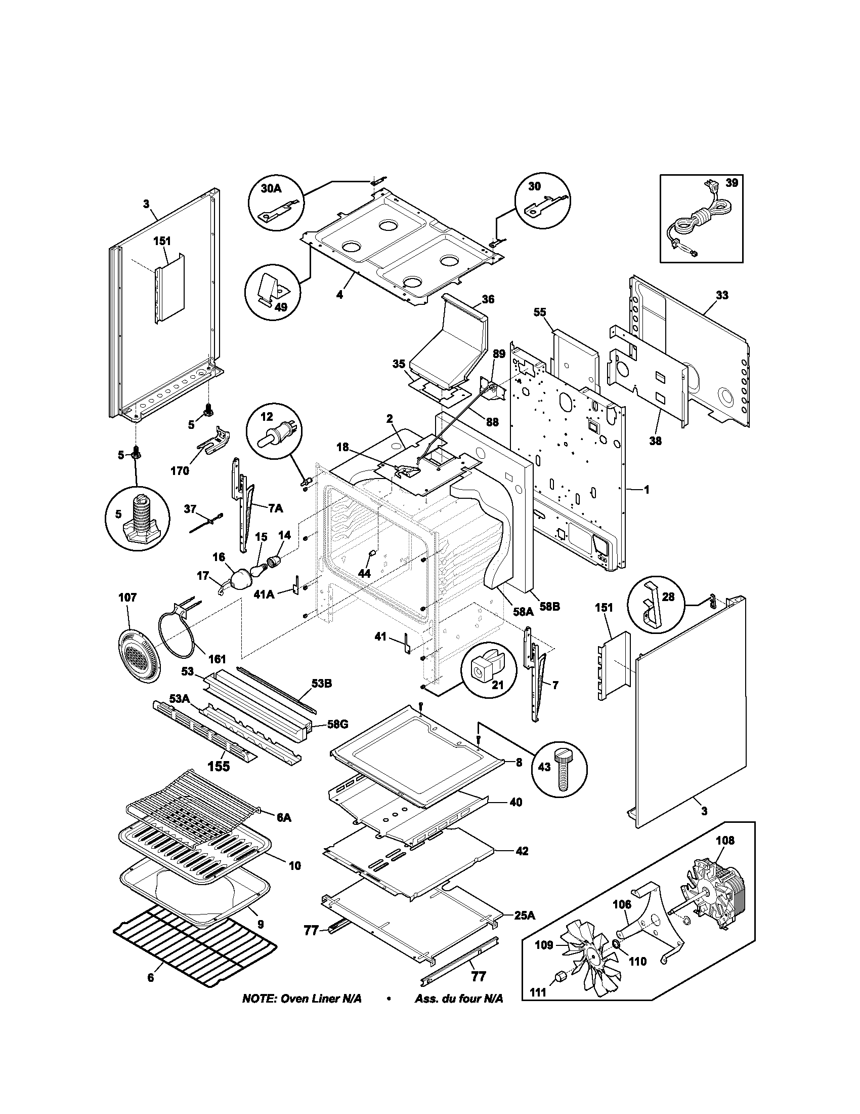 Kenmore 79075929301 body diagram