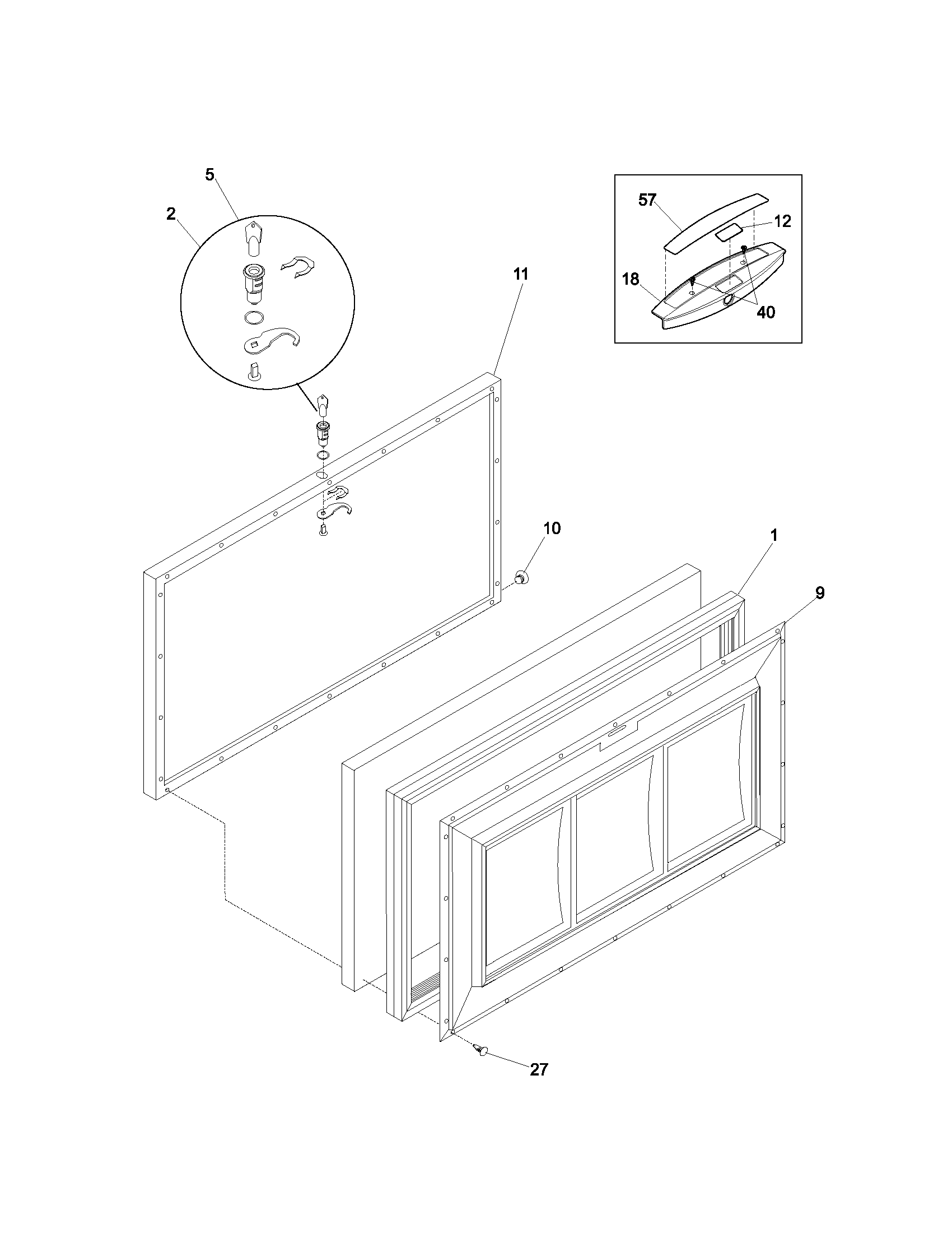 Kenmore 25313911101 door diagram