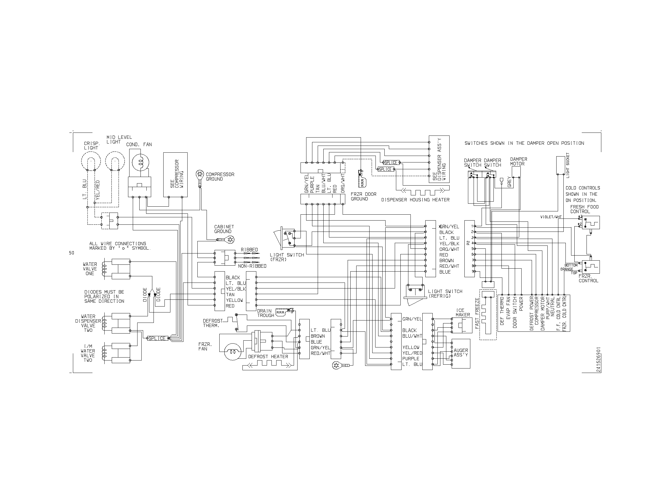 Frigidaire FRS26HF6BB4 wiring diagram diagram
