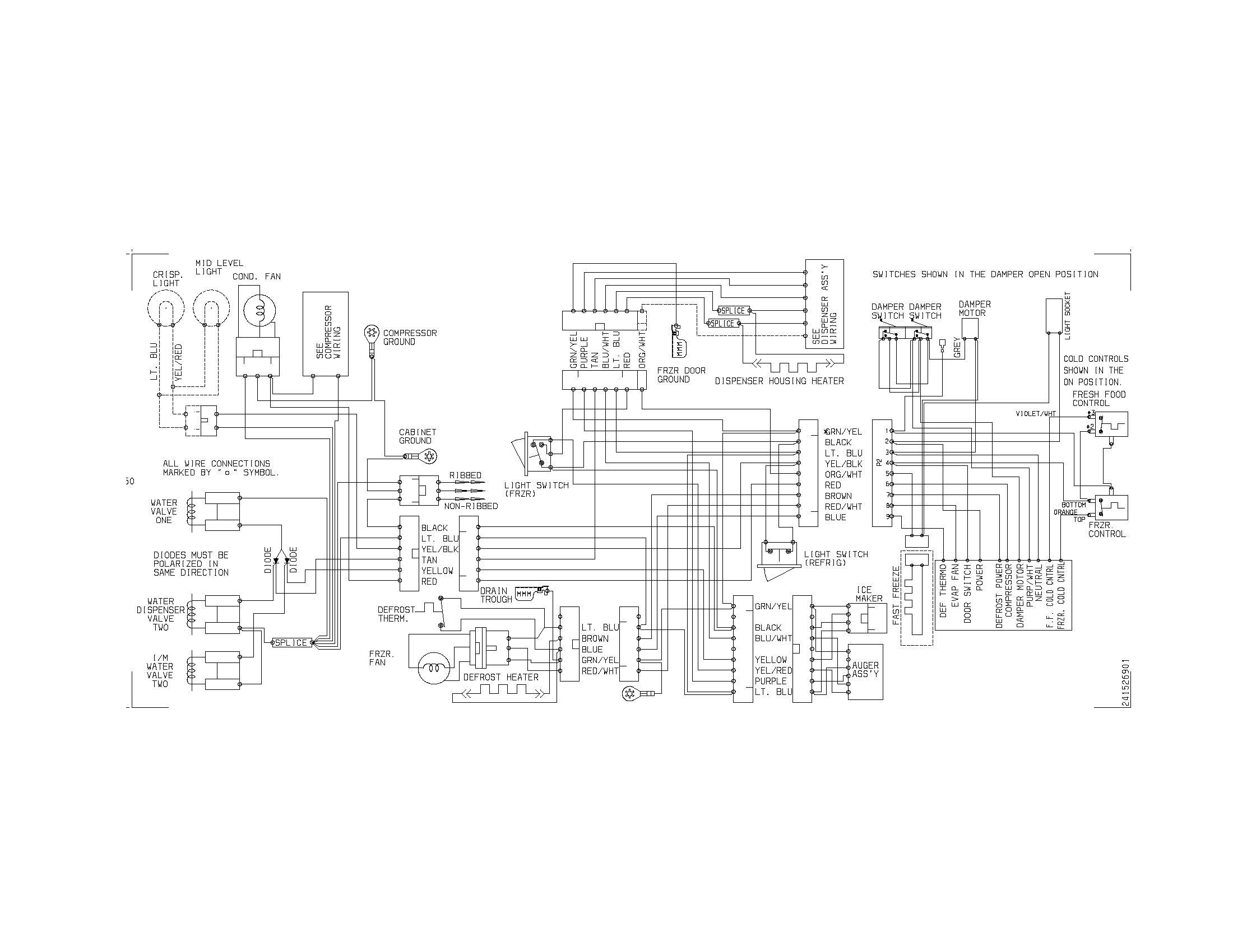 Frigidaire FRS26R2AW6 wiring diagram diagram