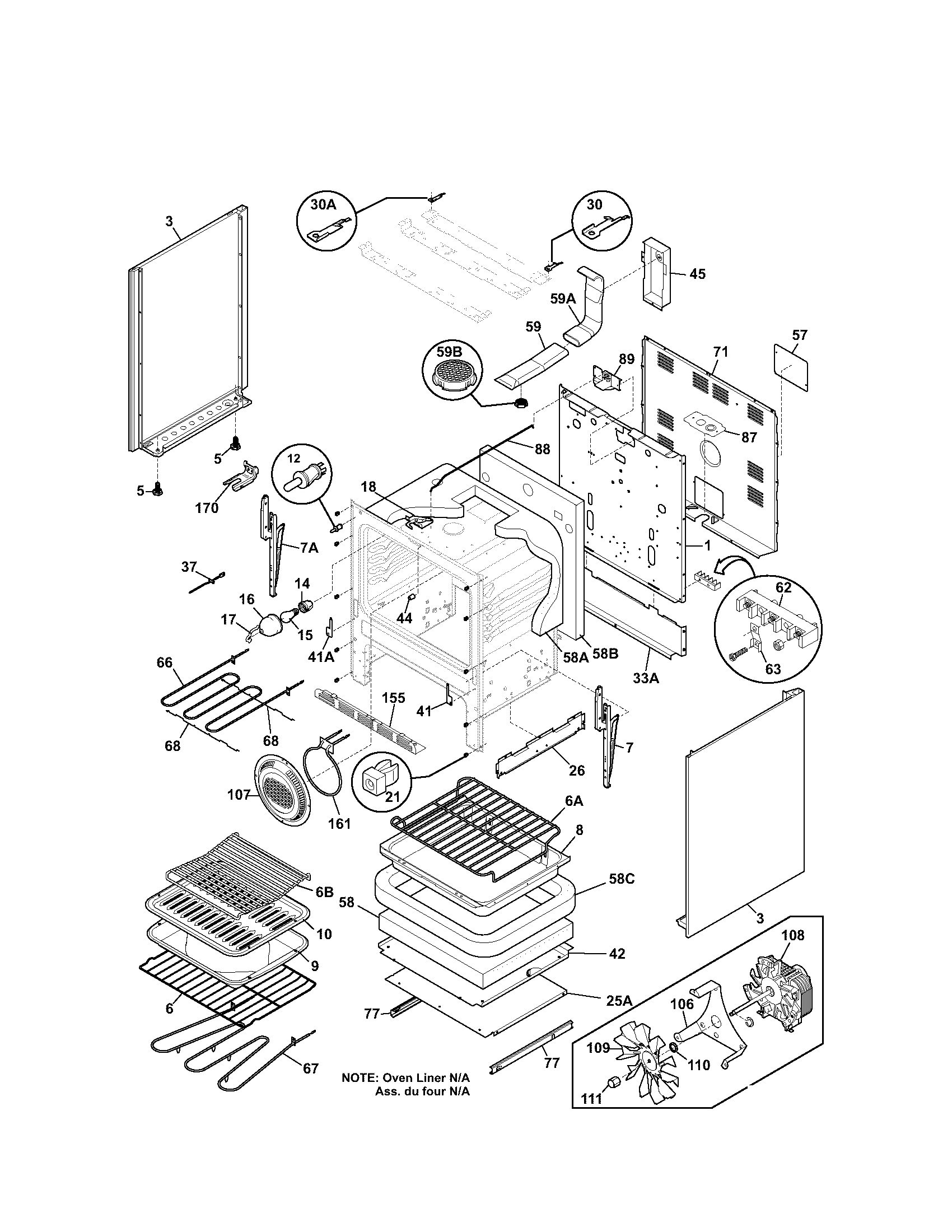 Kenmore Elite 79099112300 body diagram