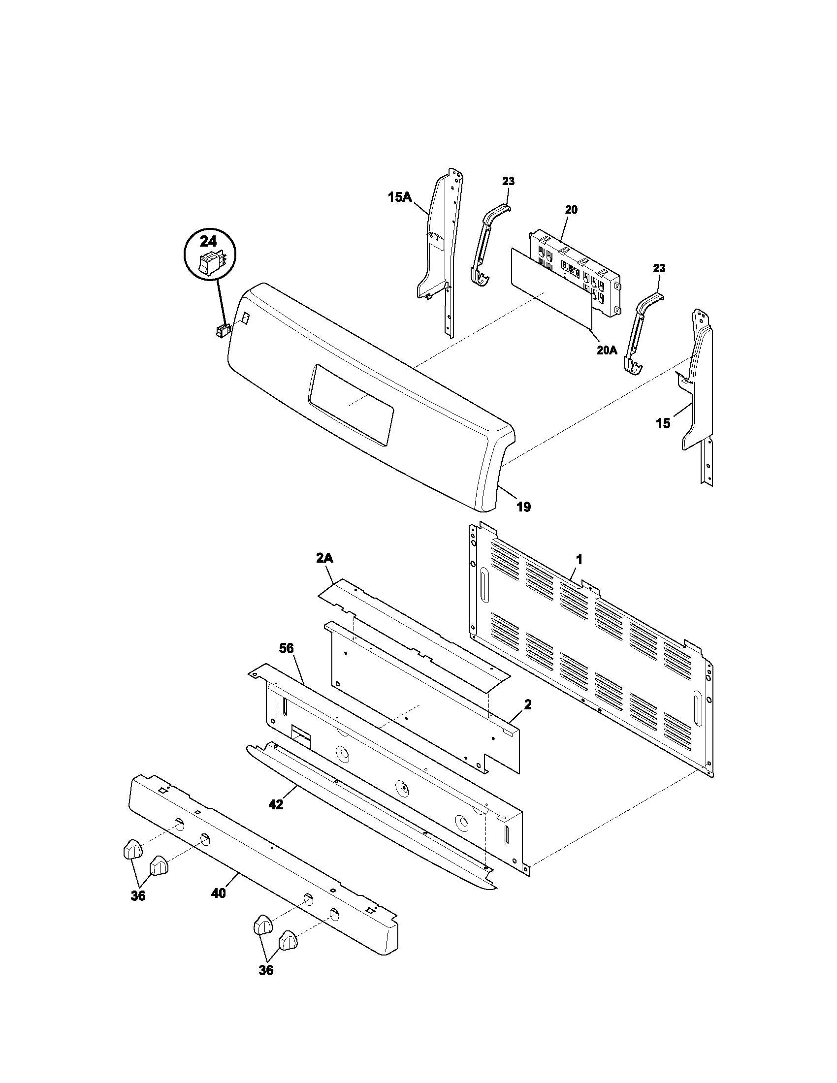 Kenmore 79075413301 backguard diagram
