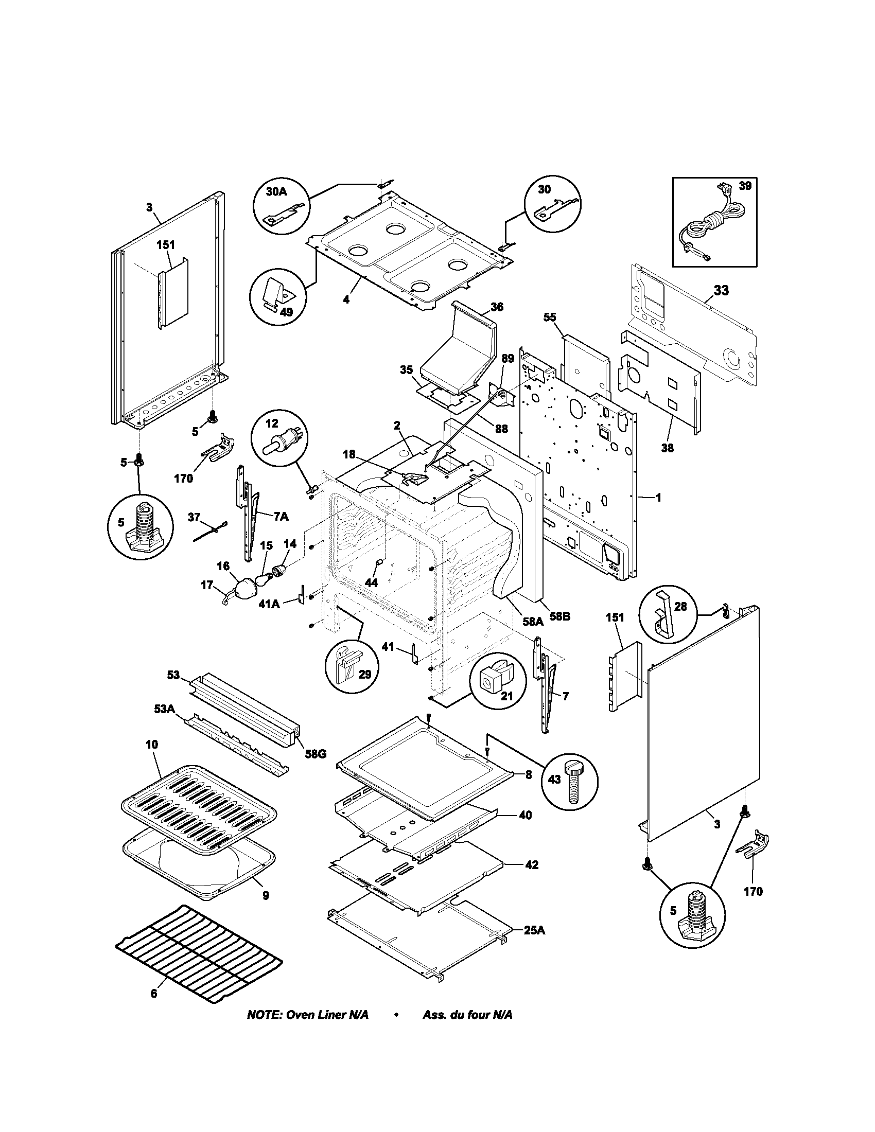 Kenmore 79075413301 body diagram