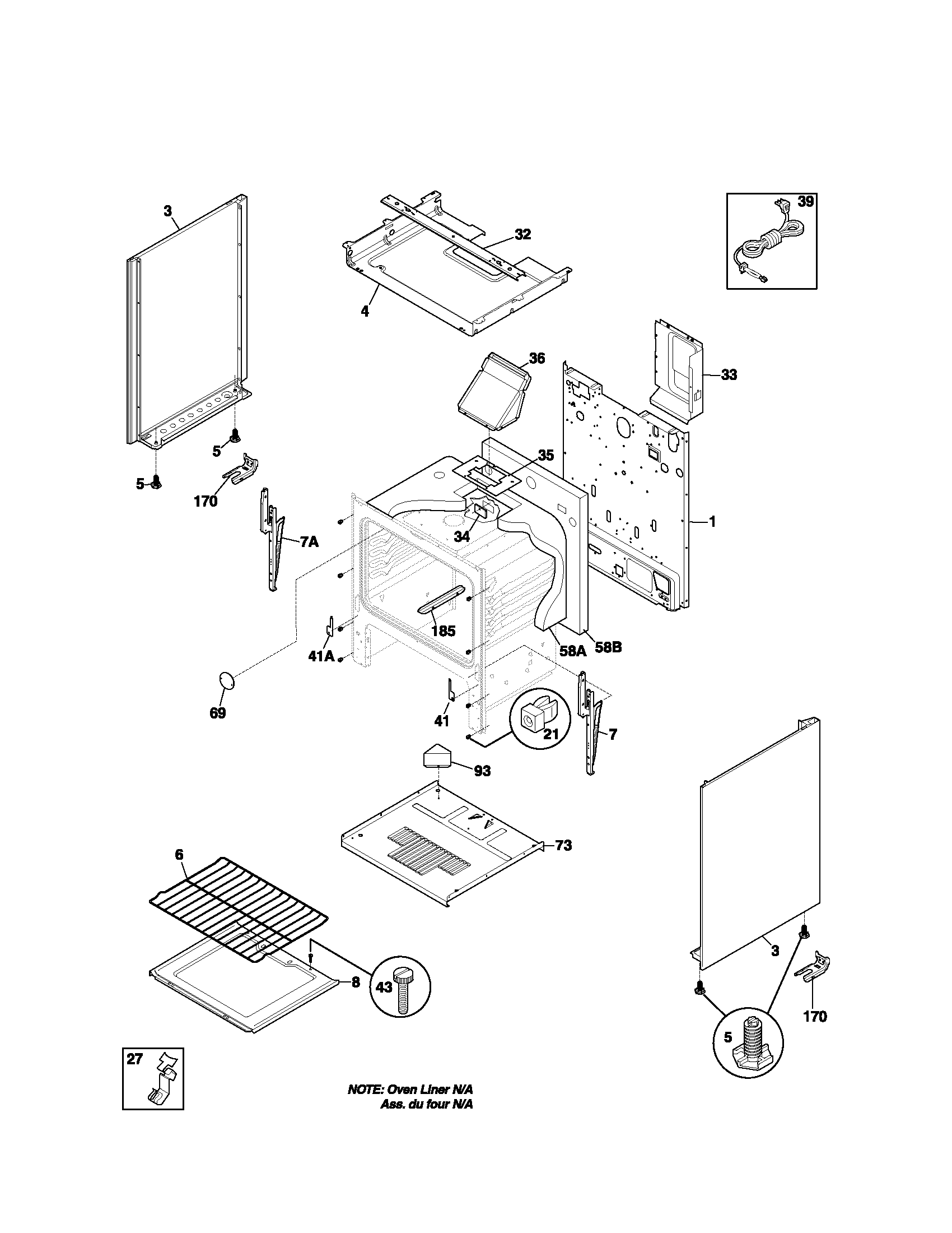 Kenmore 79071014301 body diagram