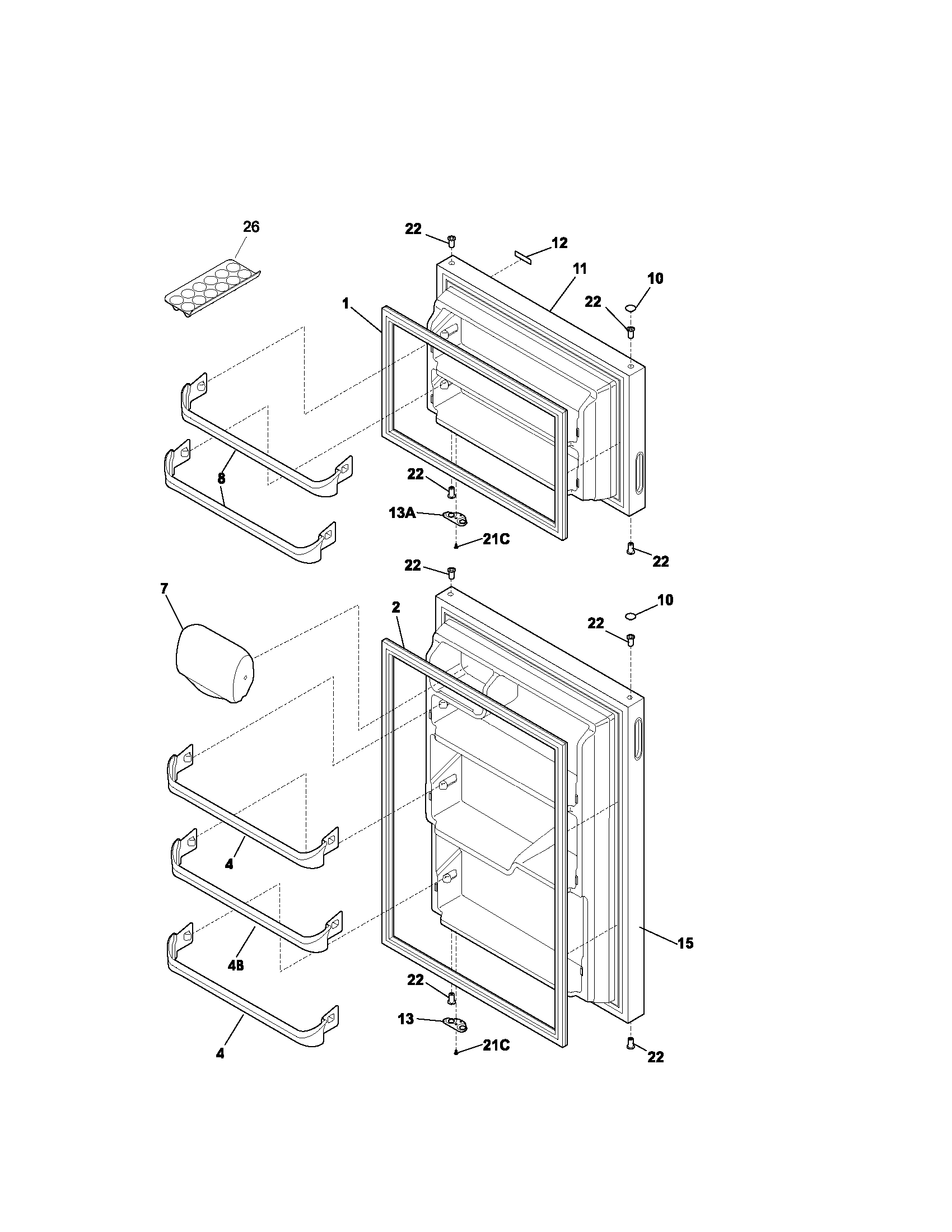 Kenmore 25331814302 door diagram