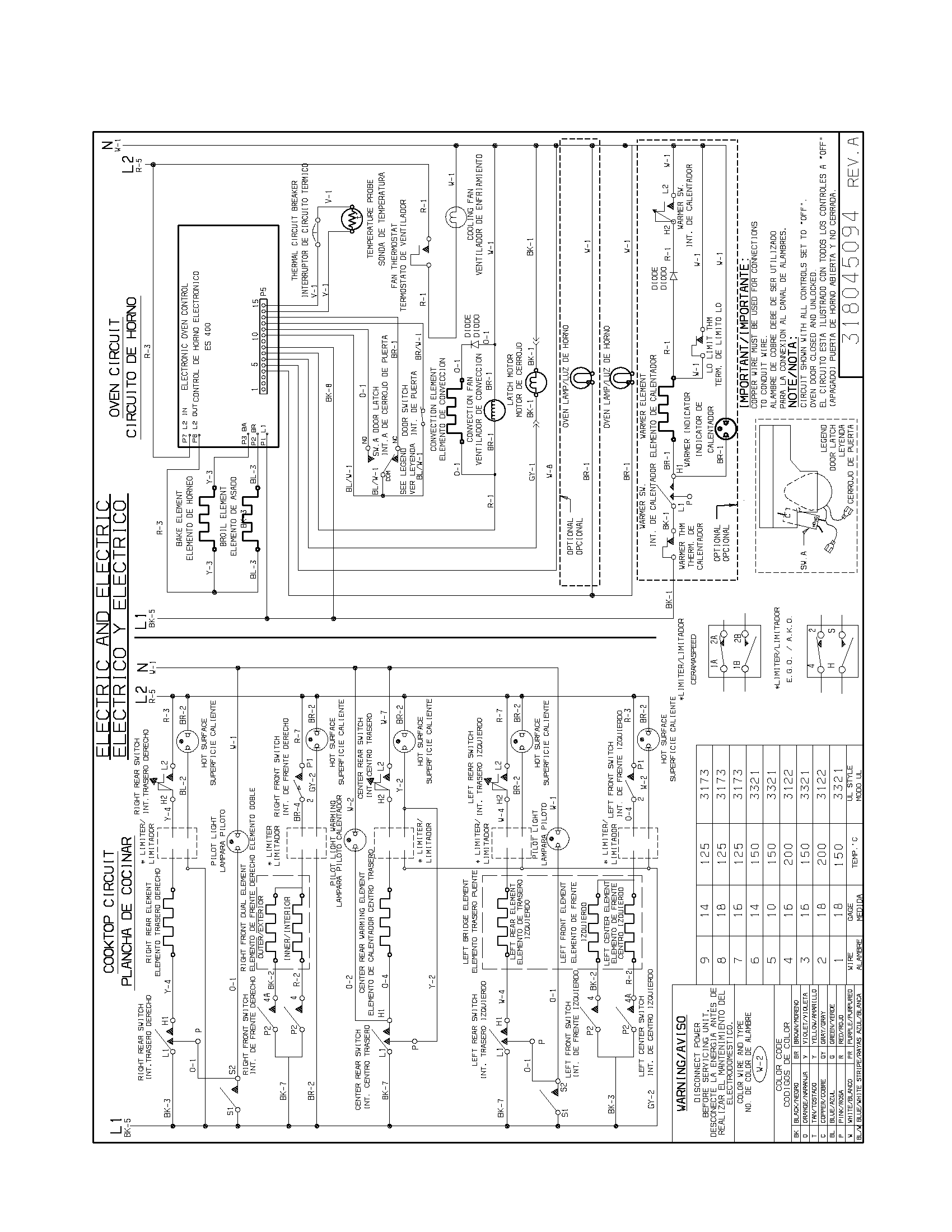 Frigidaire GLES388CSB wiring diagram diagram