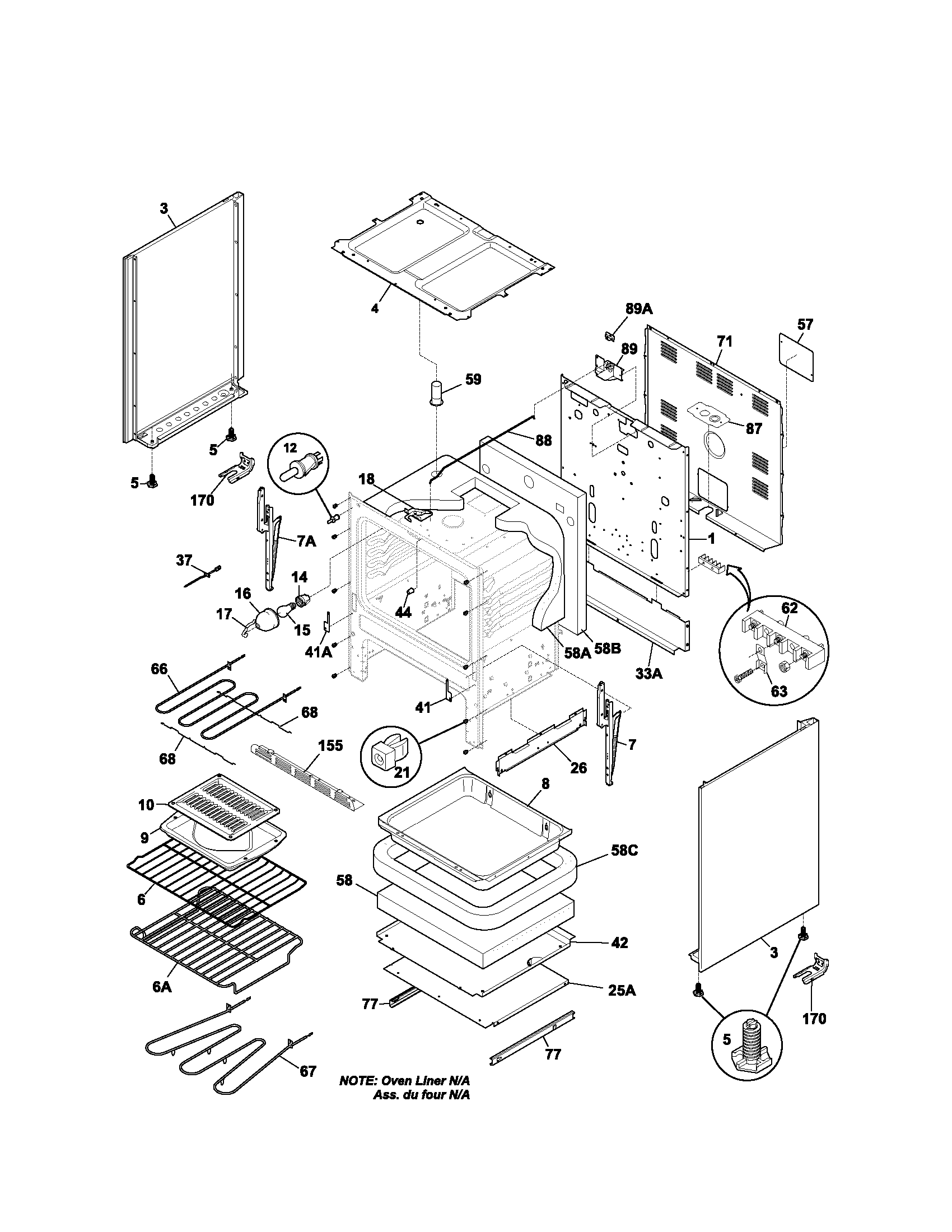 Kenmore 79092859301 body diagram