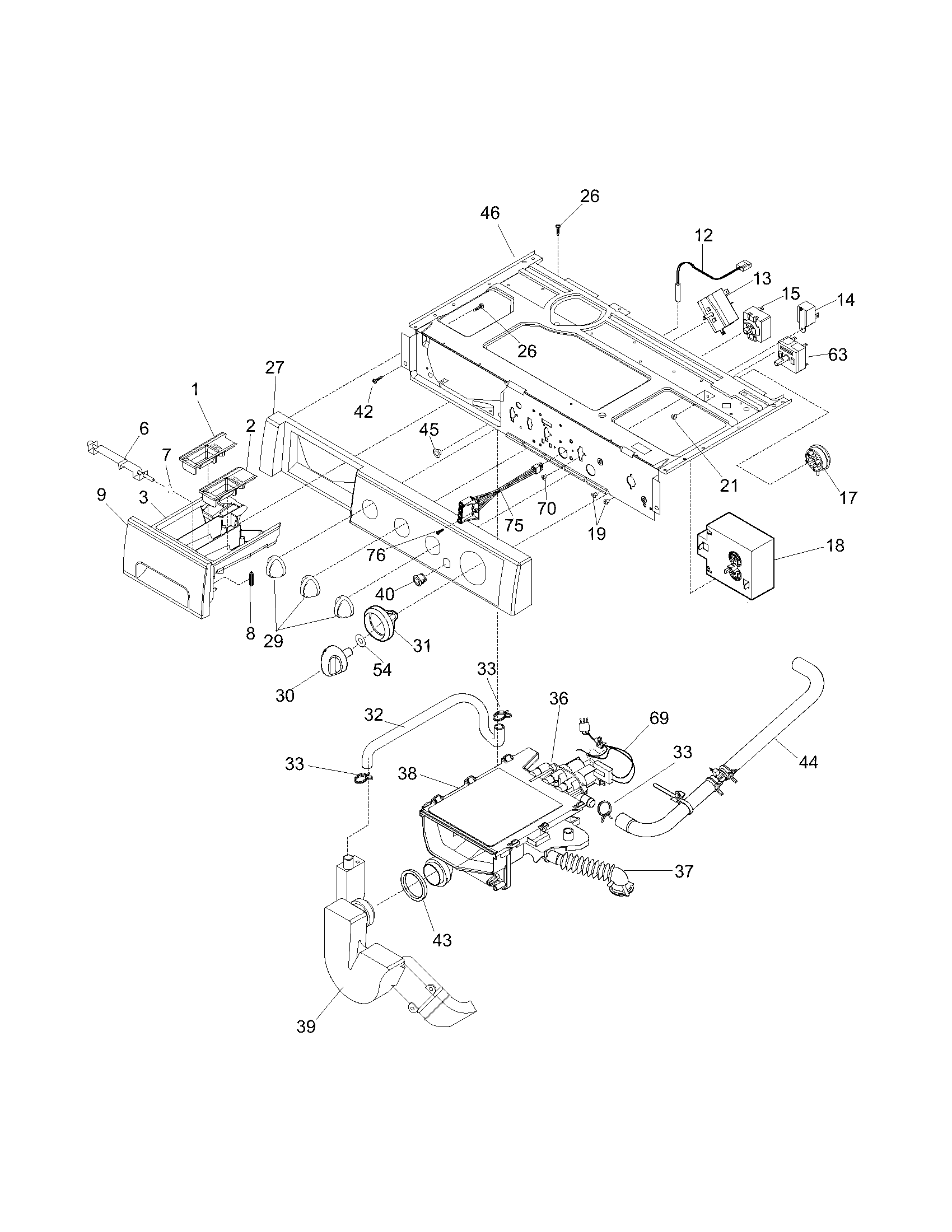Kenmore 41743142300 control panel diagram