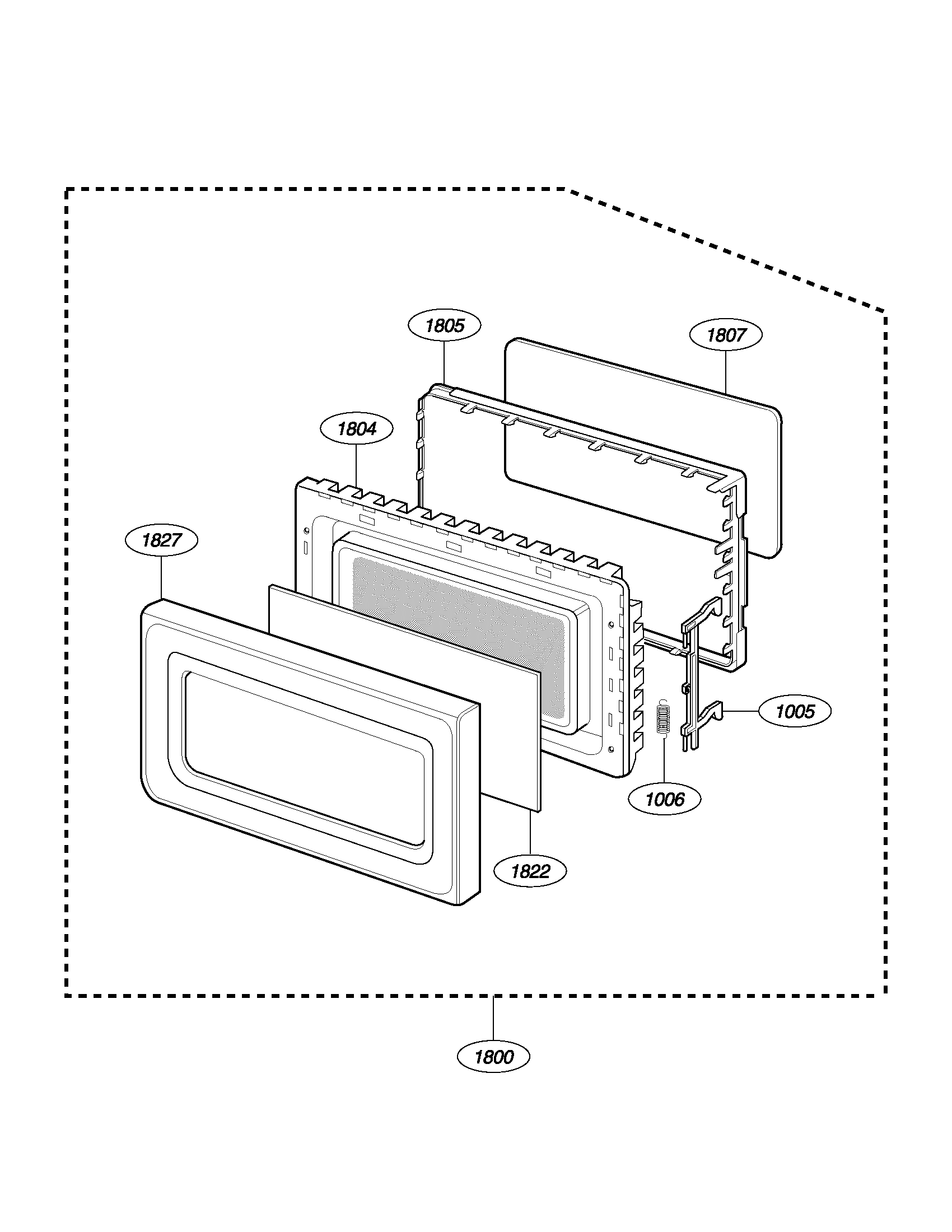 Frigidaire GLMB186CS1 door diagram