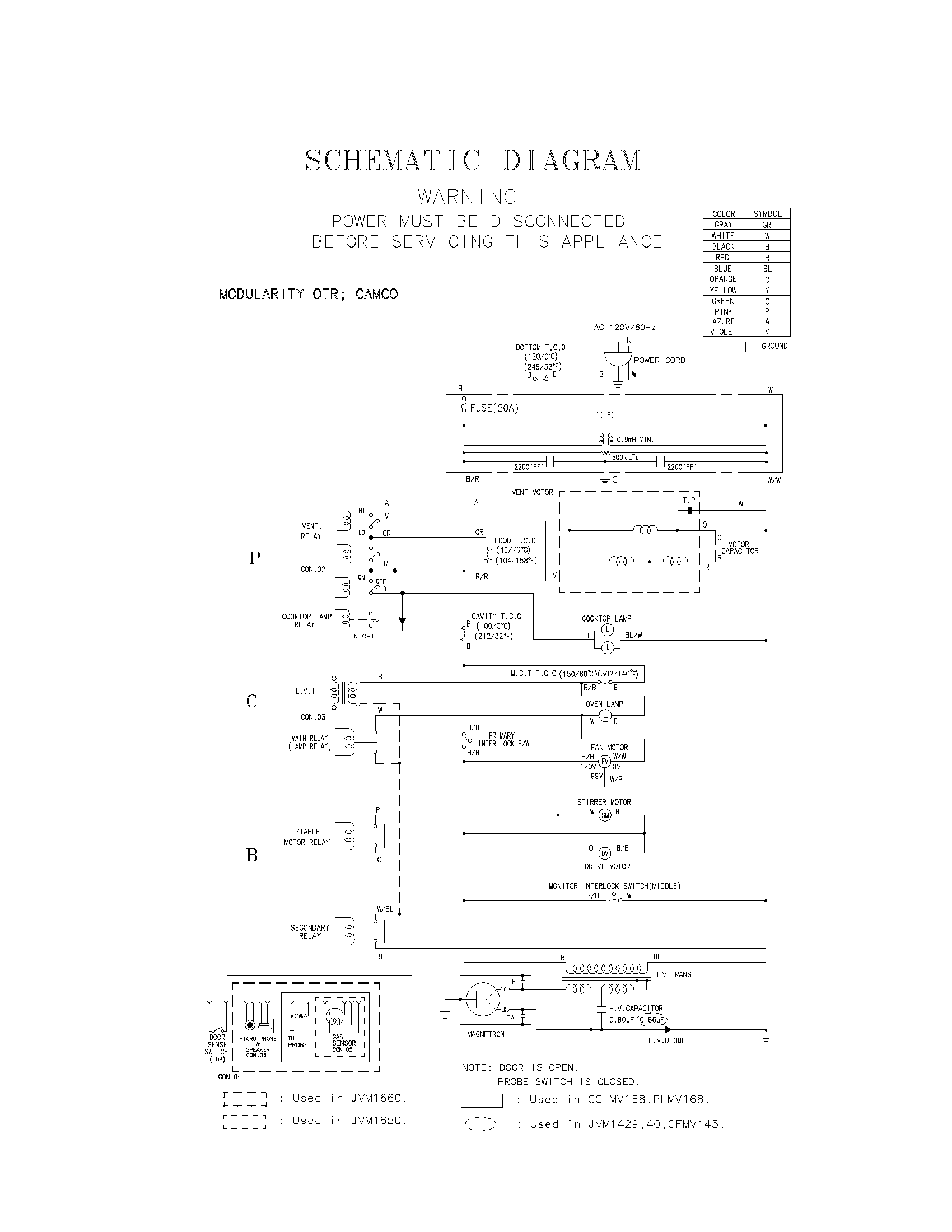 Frigidaire GLMB186CS1 wiring schematic diagram