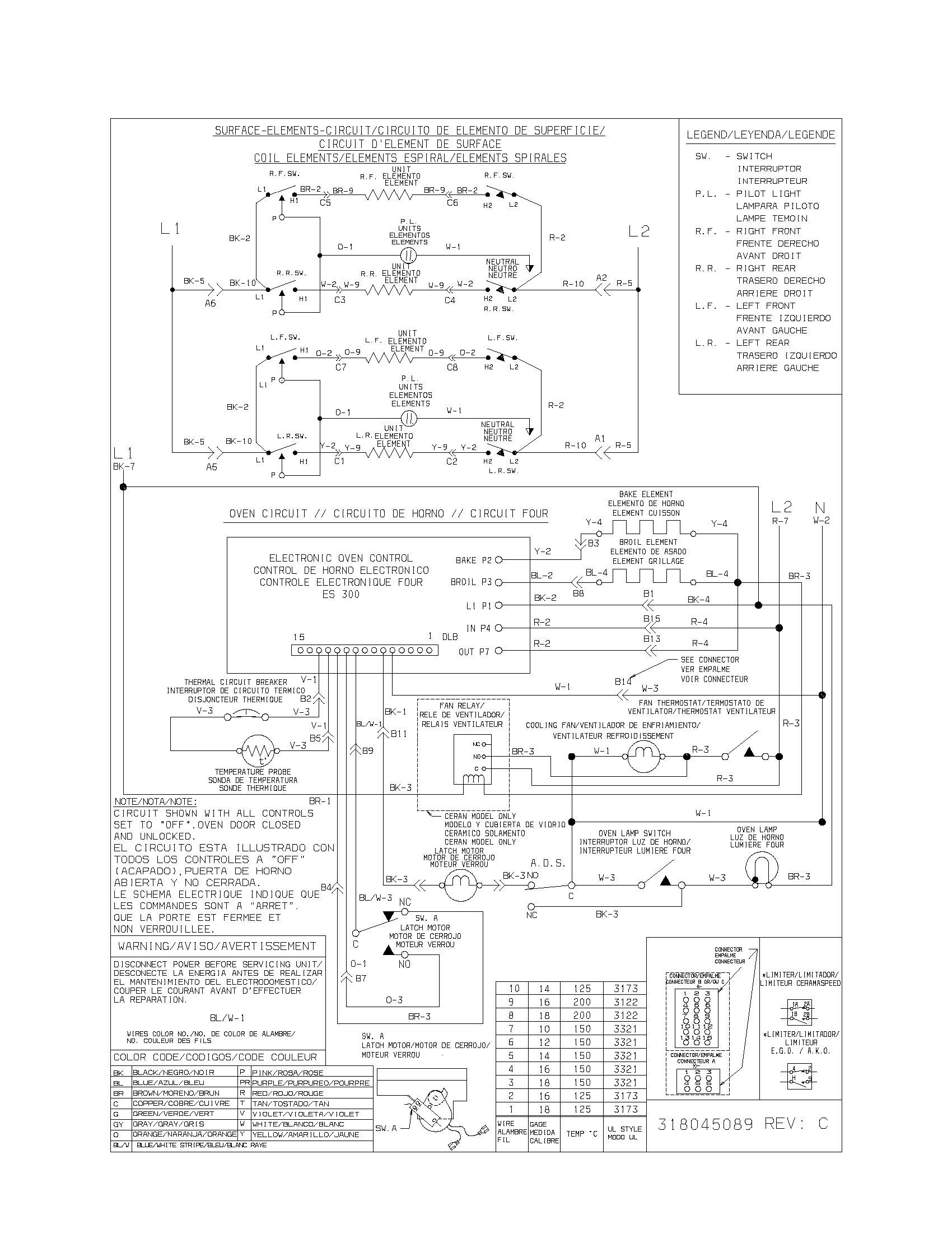 Frigidaire FES355DBA wiring diagram diagram