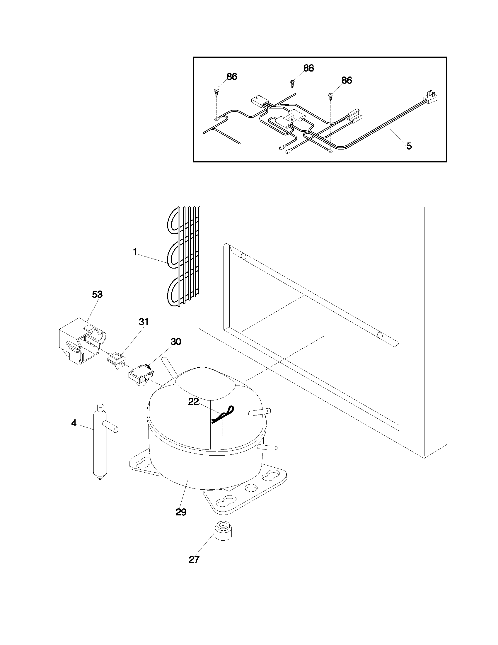 Frigidaire FFC09C6CW1 system diagram