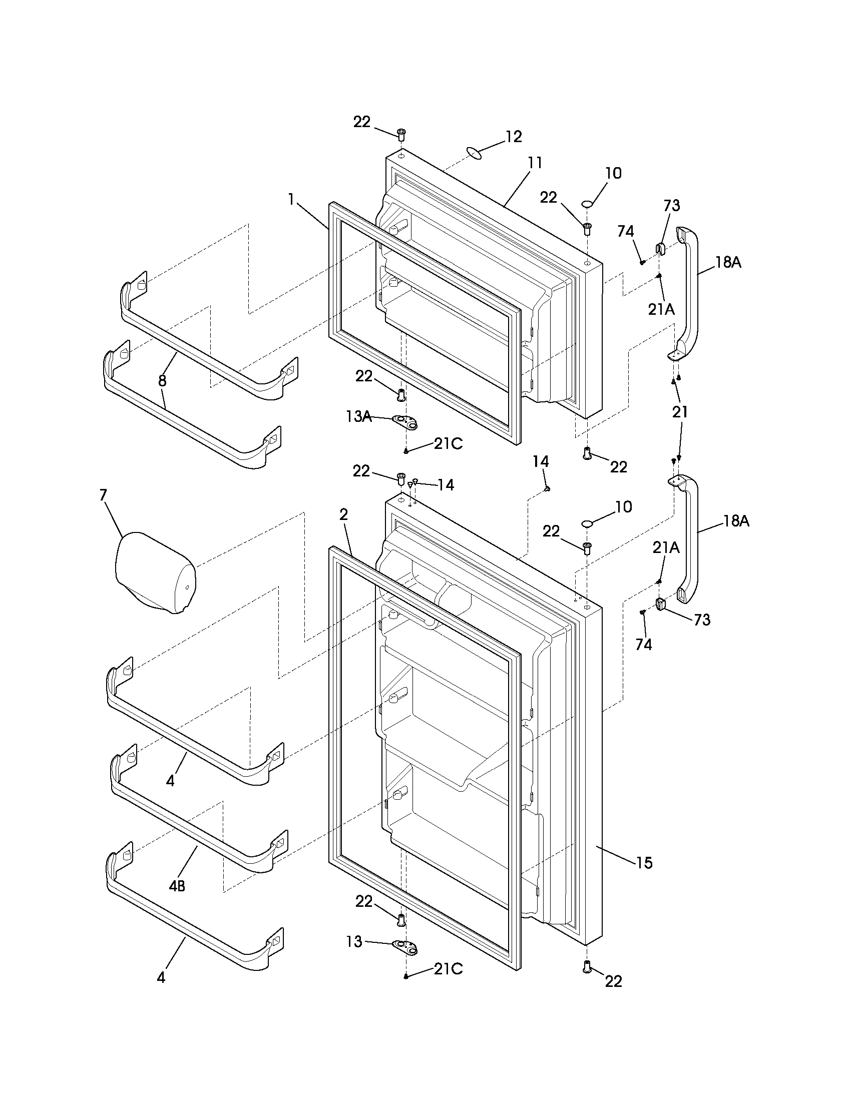Gibson GRT17G4BQ2 door diagram