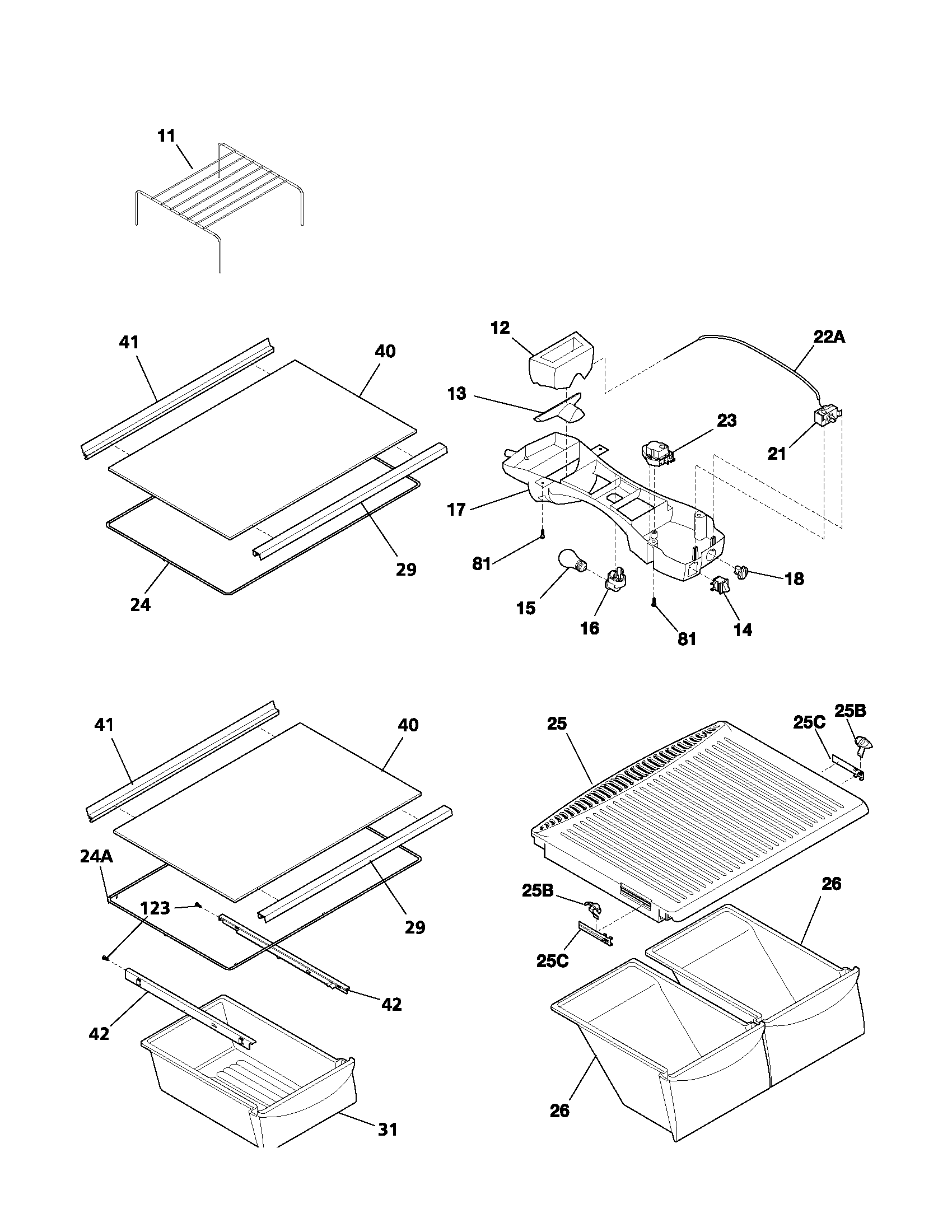 Gibson GRT17G4BQ2 shelves diagram