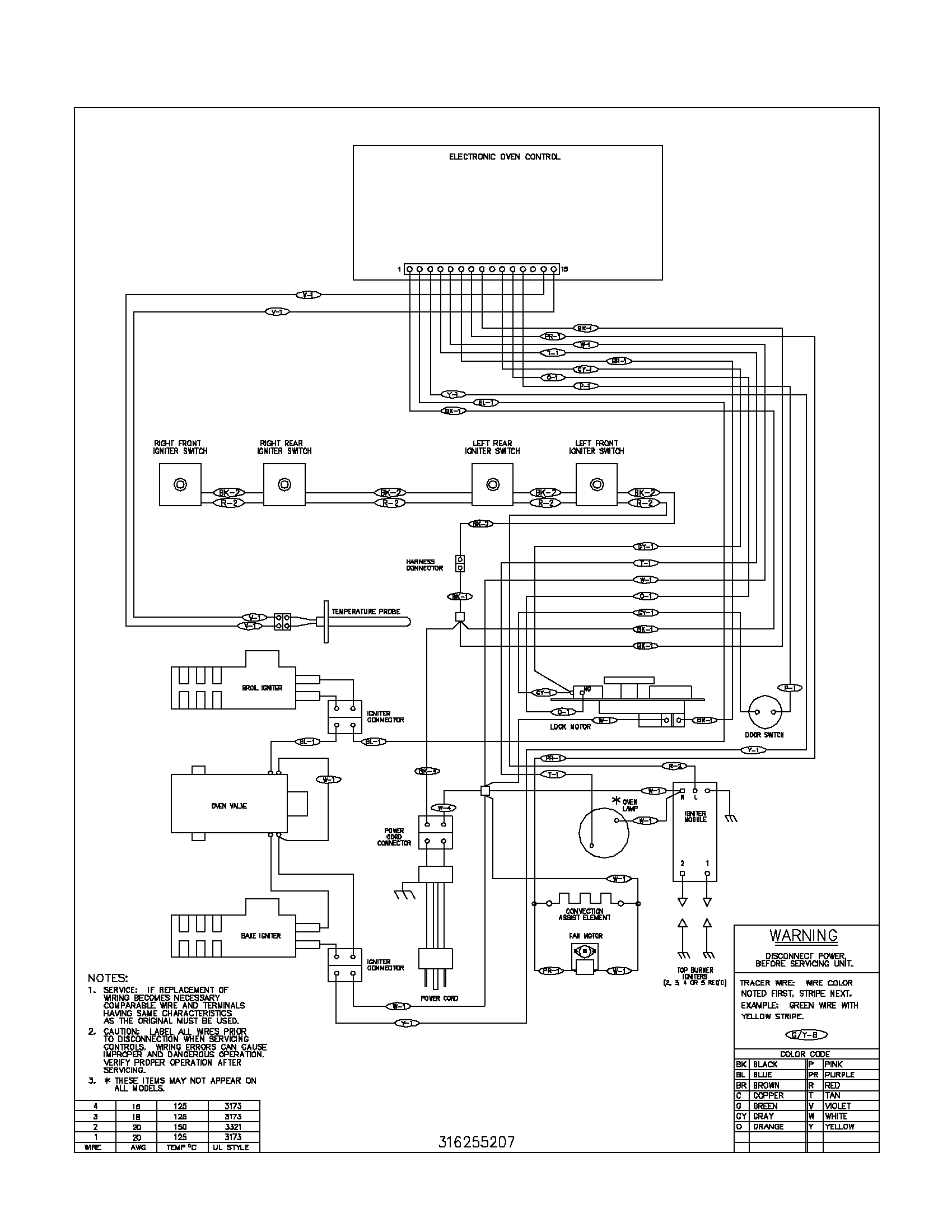 Frigidaire GLGF388CQB wiring diagram diagram