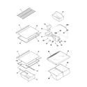 Frigidaire FRT21FG3CW1 shelves diagram