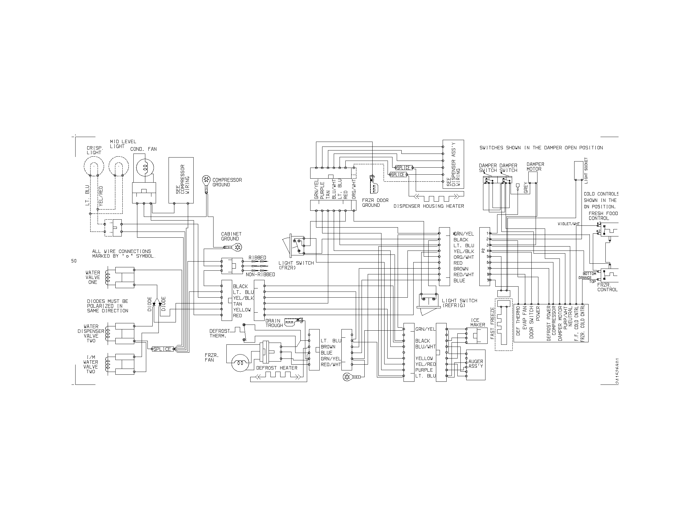 Frigidaire FRS26H7CSB3 wiring diagram diagram