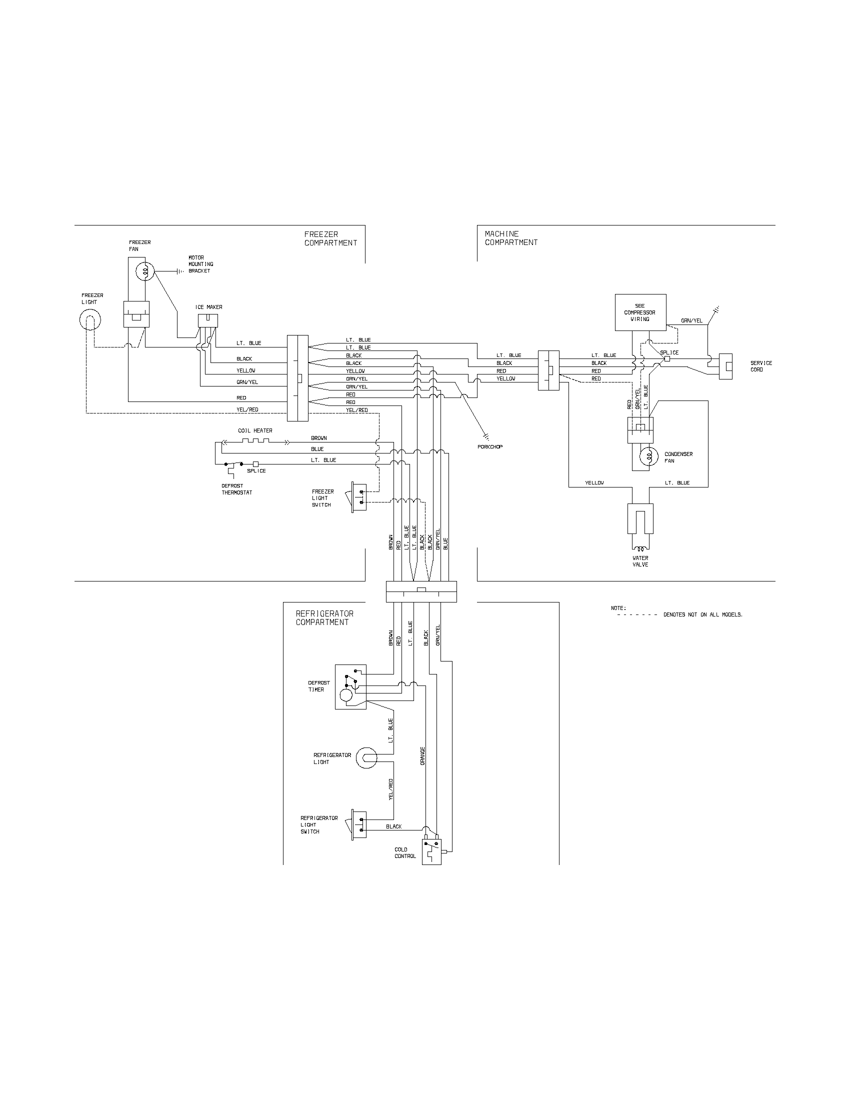 White-Westinghouse WRT18MP5AQB wiring schematic diagram