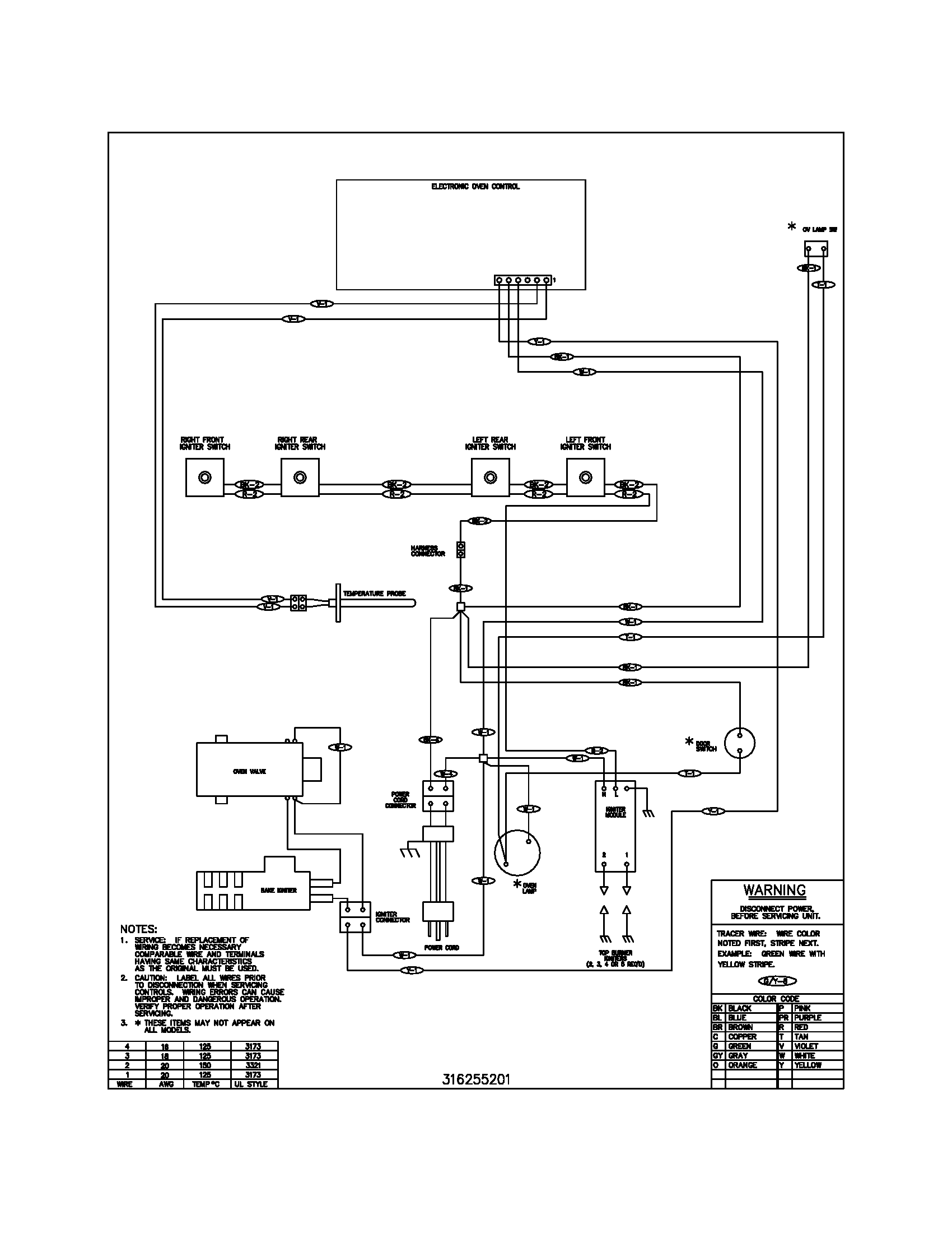 Tappan TGFS26CBB wiring diagram diagram