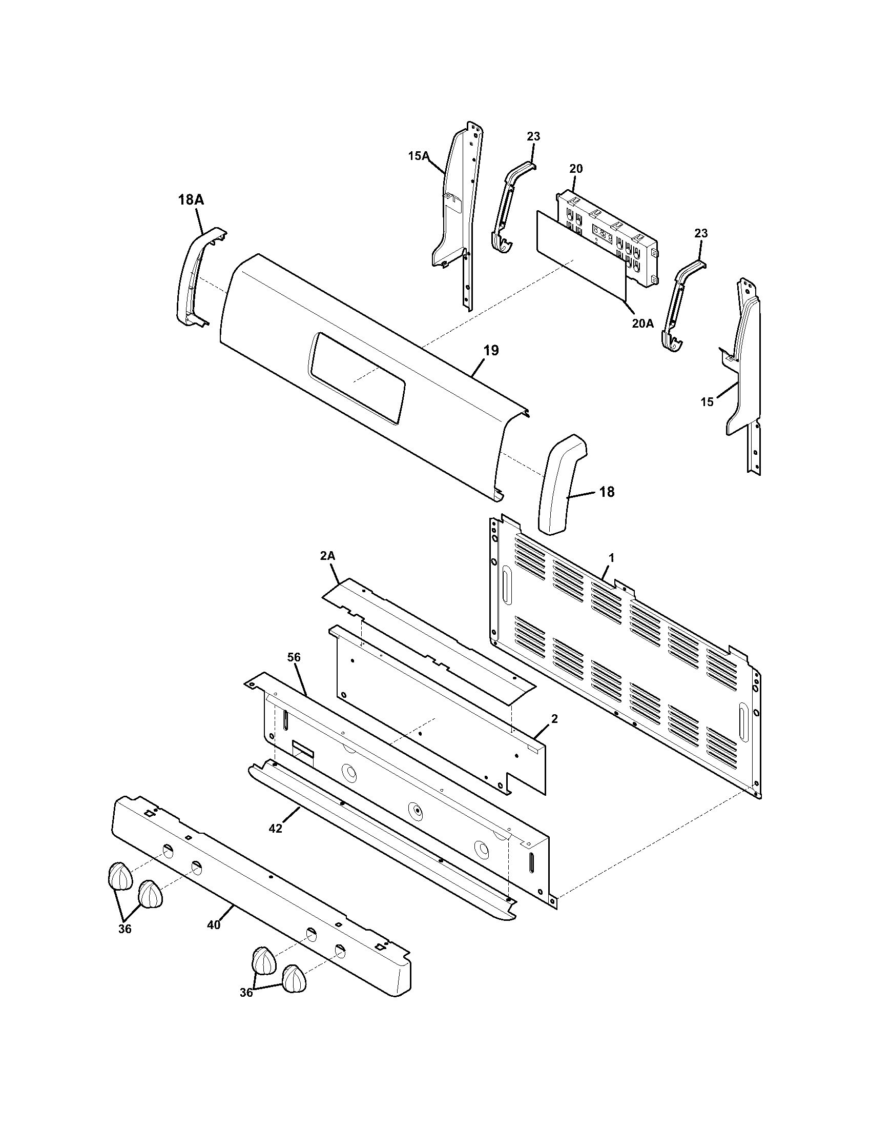 Frigidaire FGF350MXASB backguard diagram