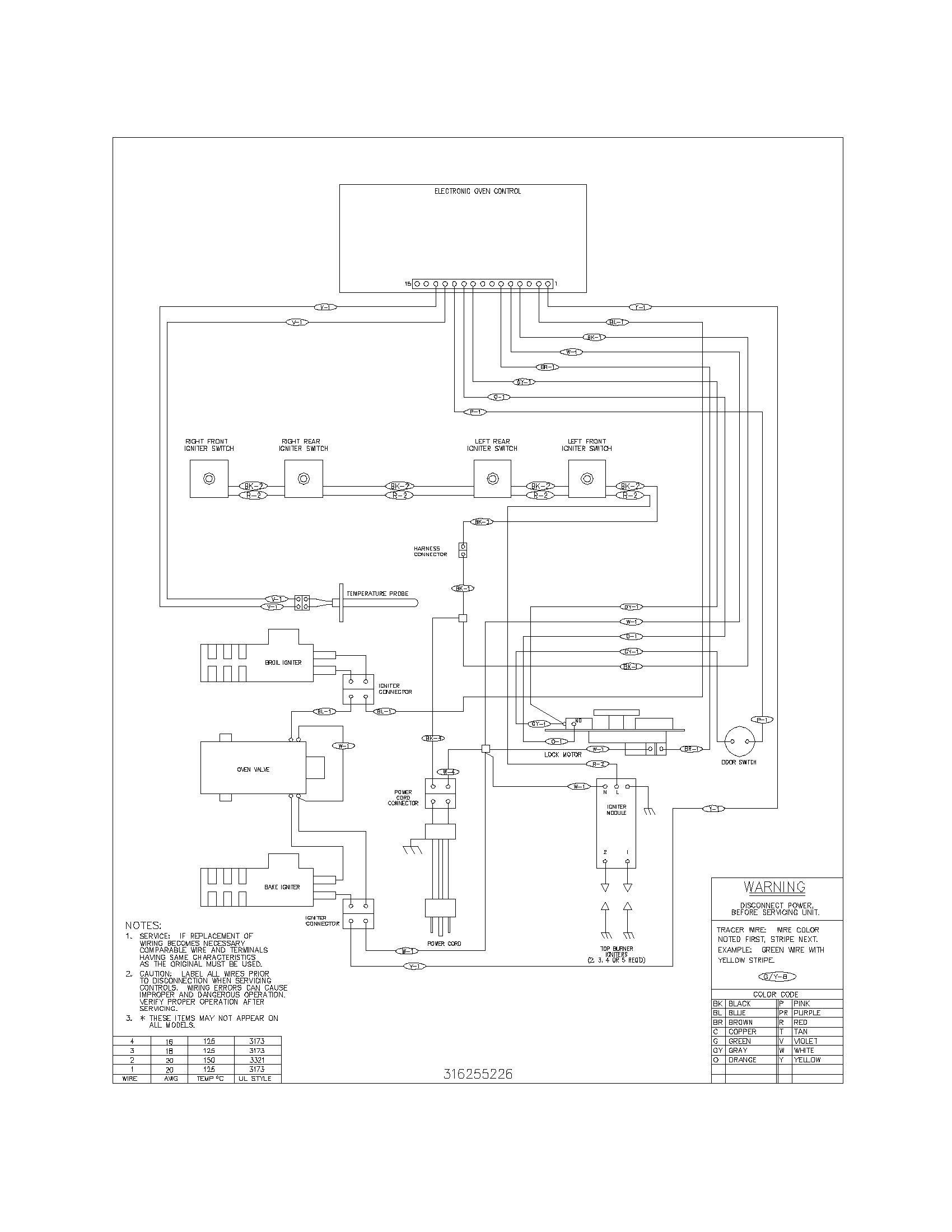 Frigidaire FGF350MXASB wiring diagram diagram