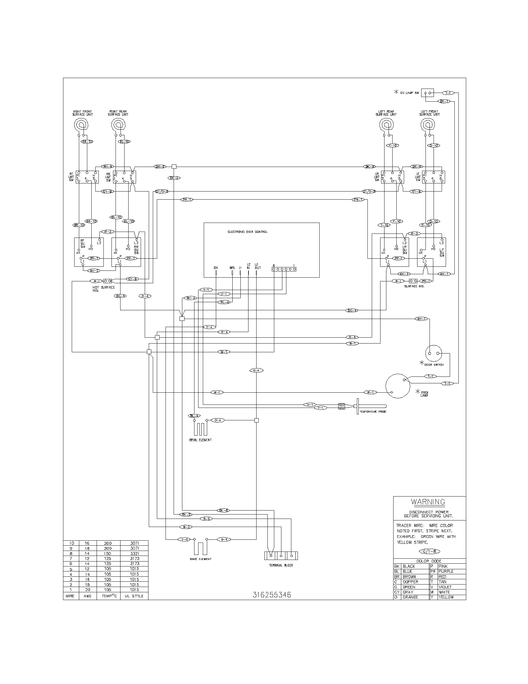 Frigidaire FEF336ASH wiring diagram diagram