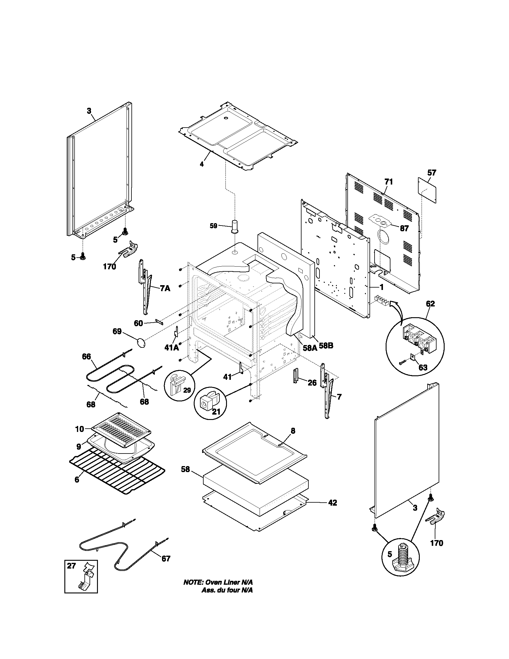 Kenmore 79091014302 body diagram