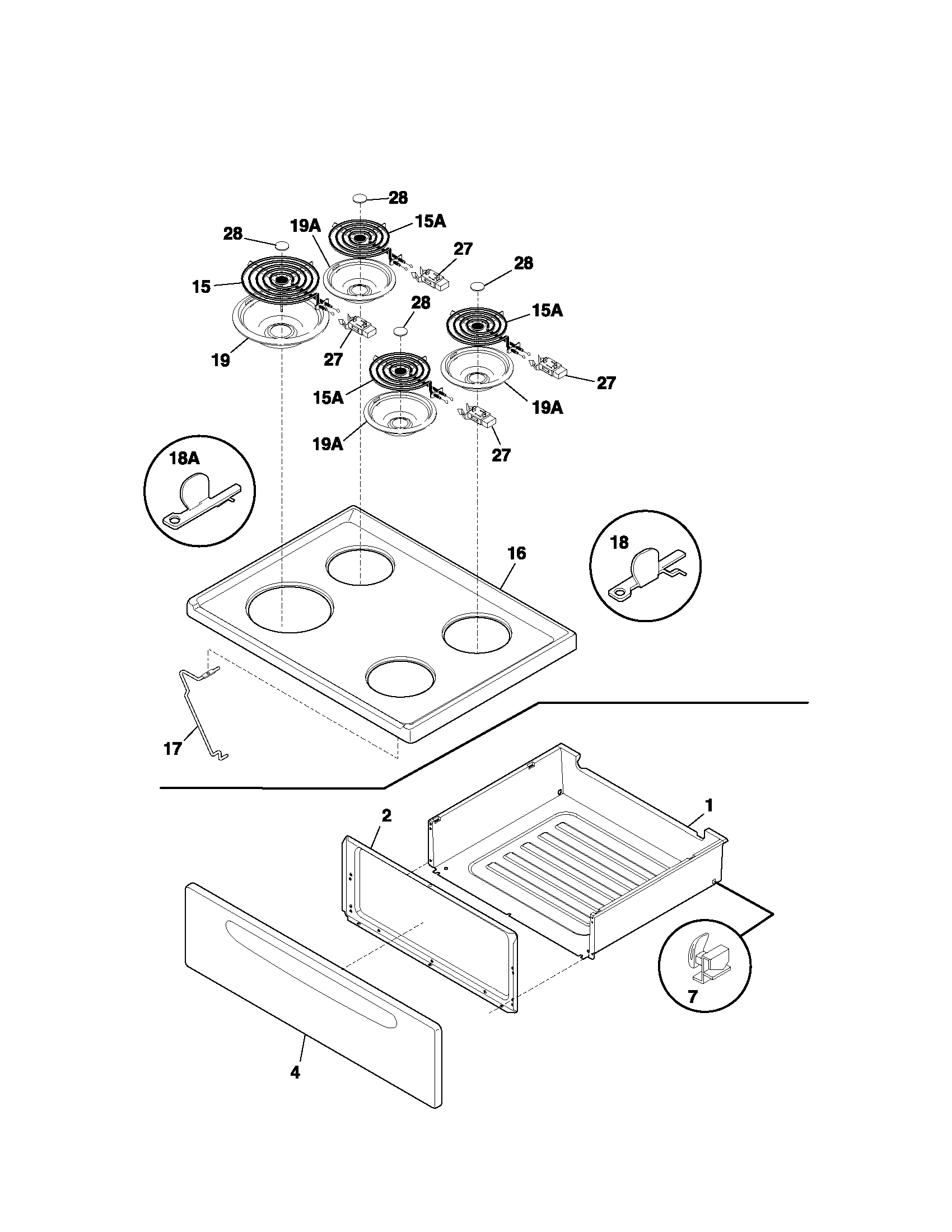 Kenmore 79064090302 top/drawer diagram