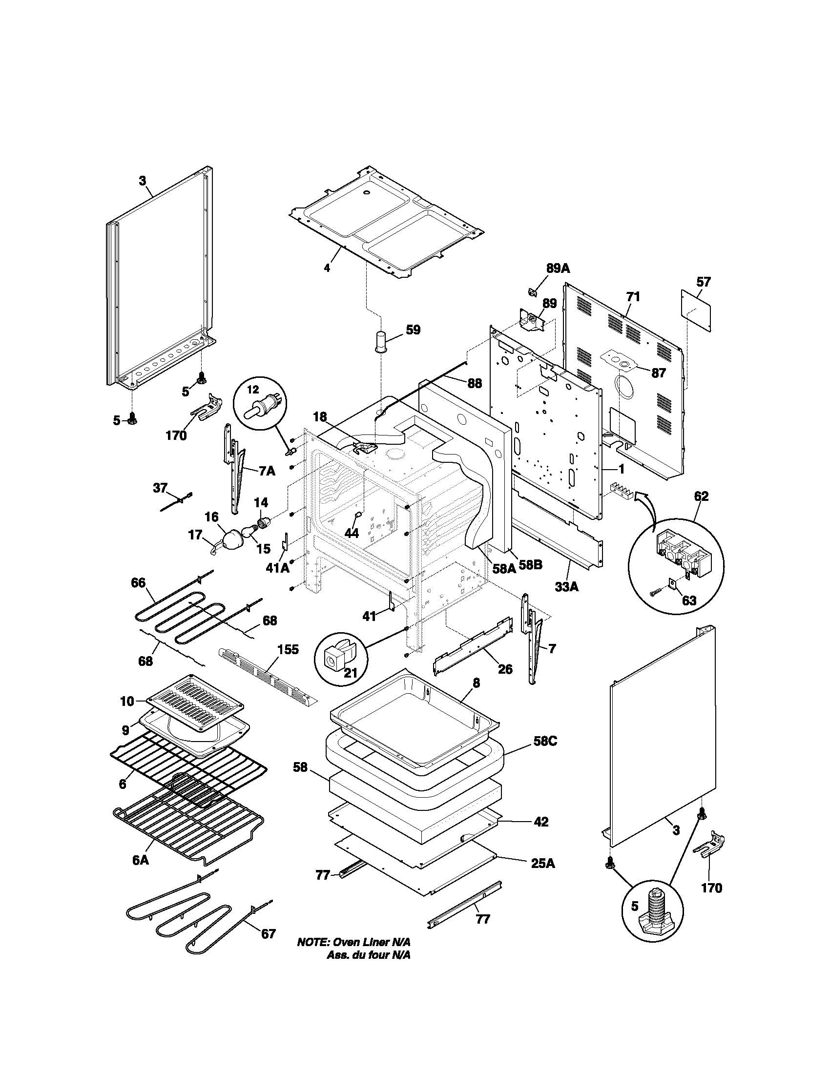 Kenmore 79092853302 body diagram