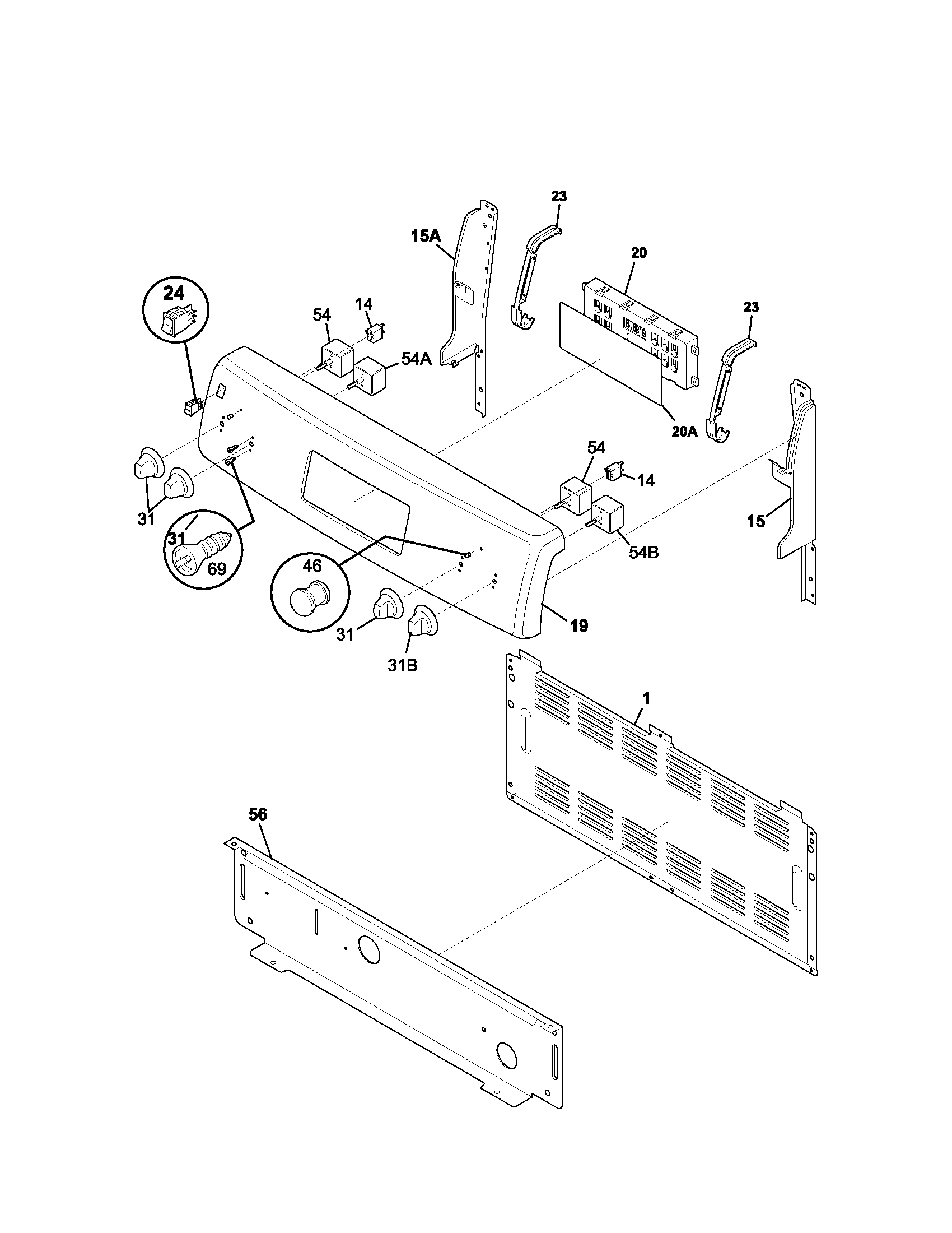 Kenmore 79092420302 backguard diagram