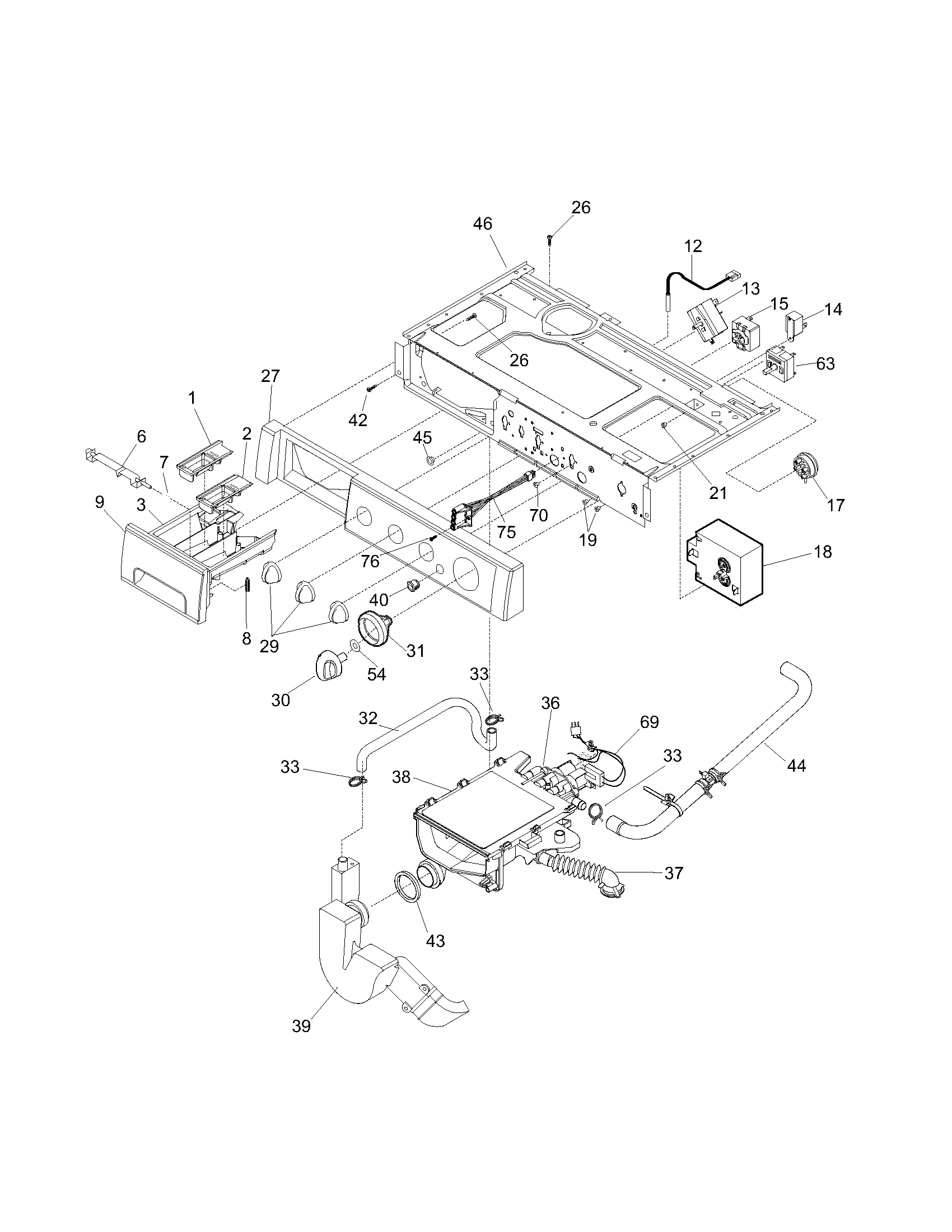 Kenmore 41744042400 control panel diagram