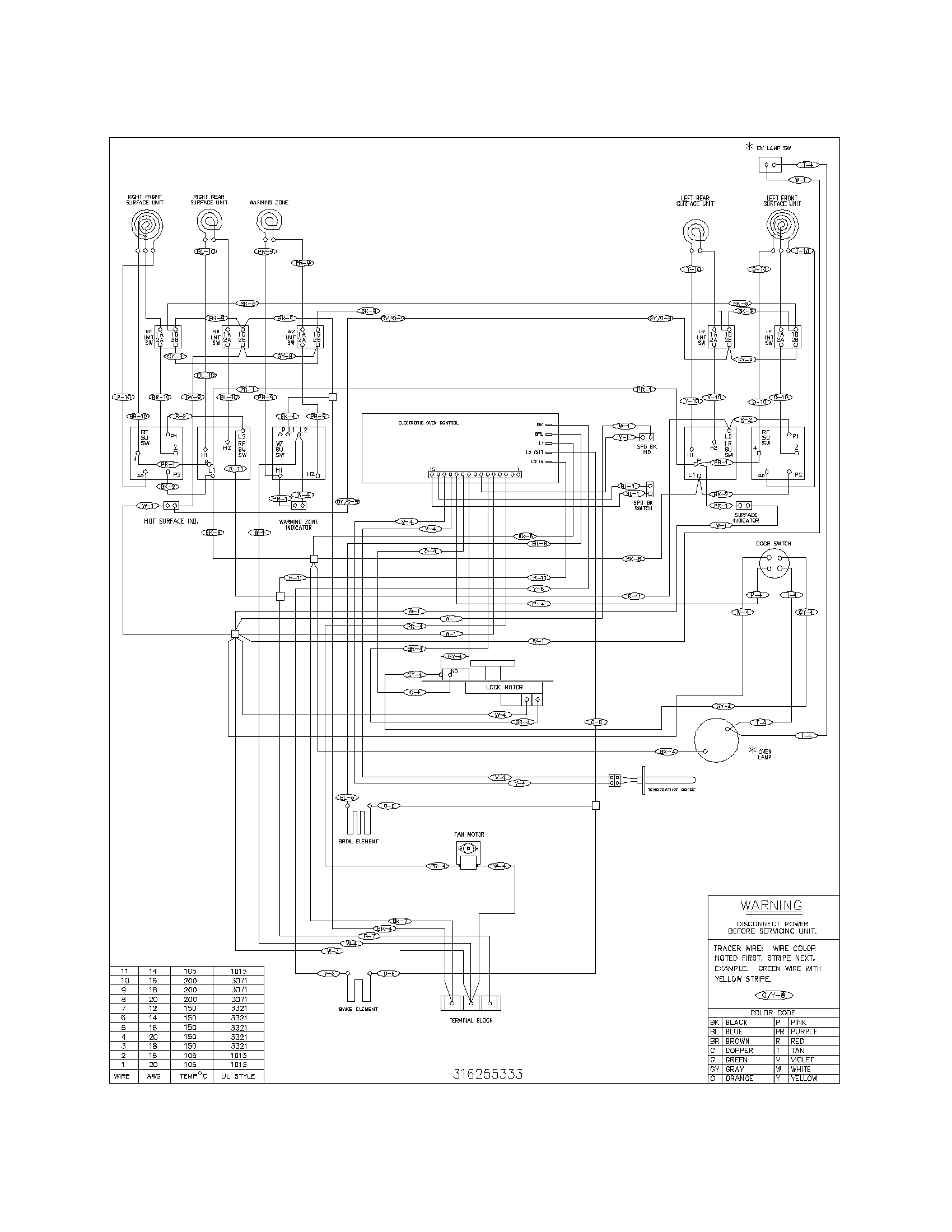 Frigidaire FEFL78CBA wiring diagram diagram
