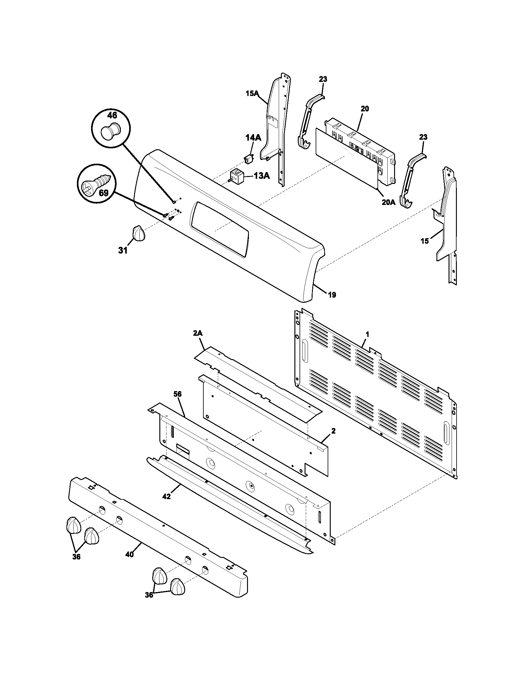 Frigidaire FGFL89CCA backguard diagram