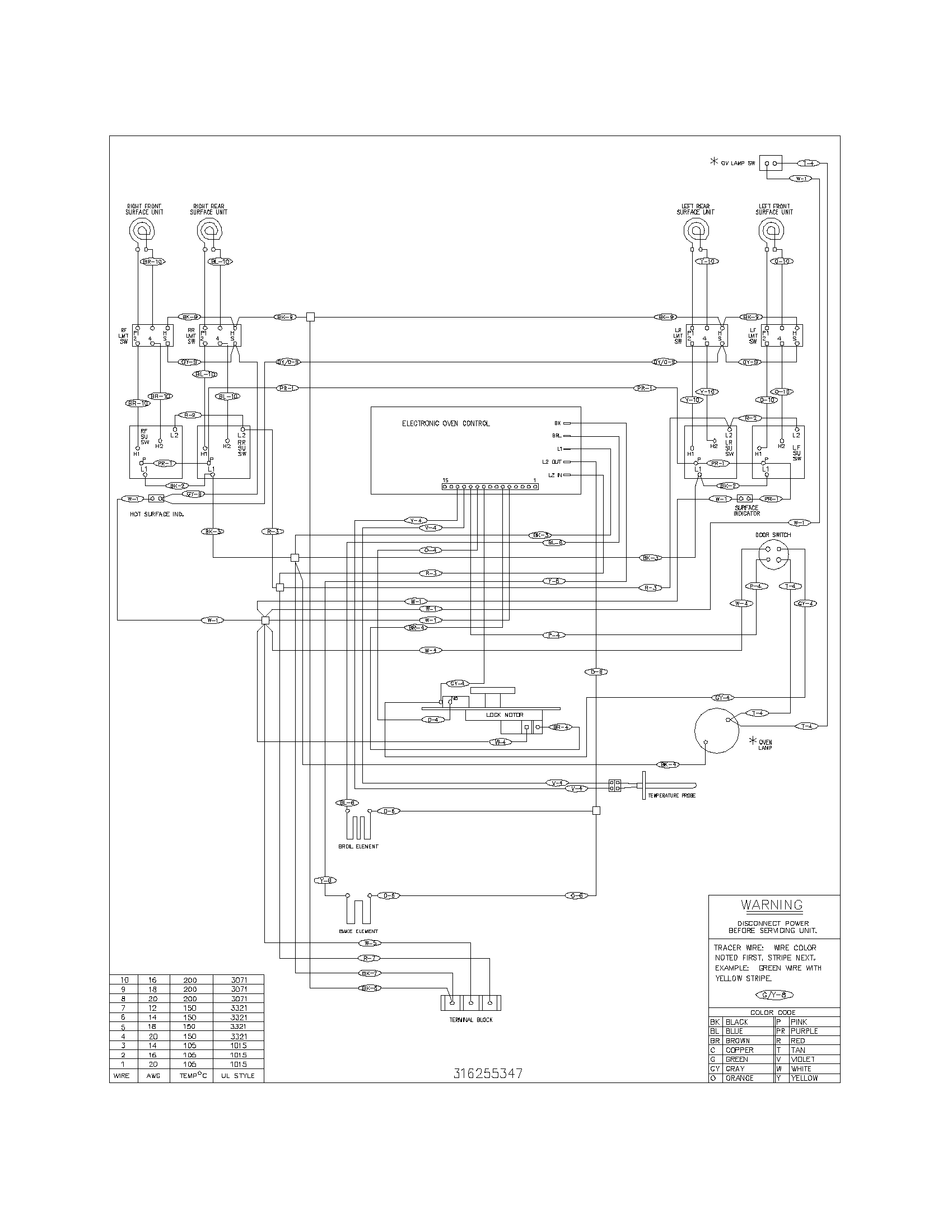 Frigidaire FEF365ASH wiring diagram diagram