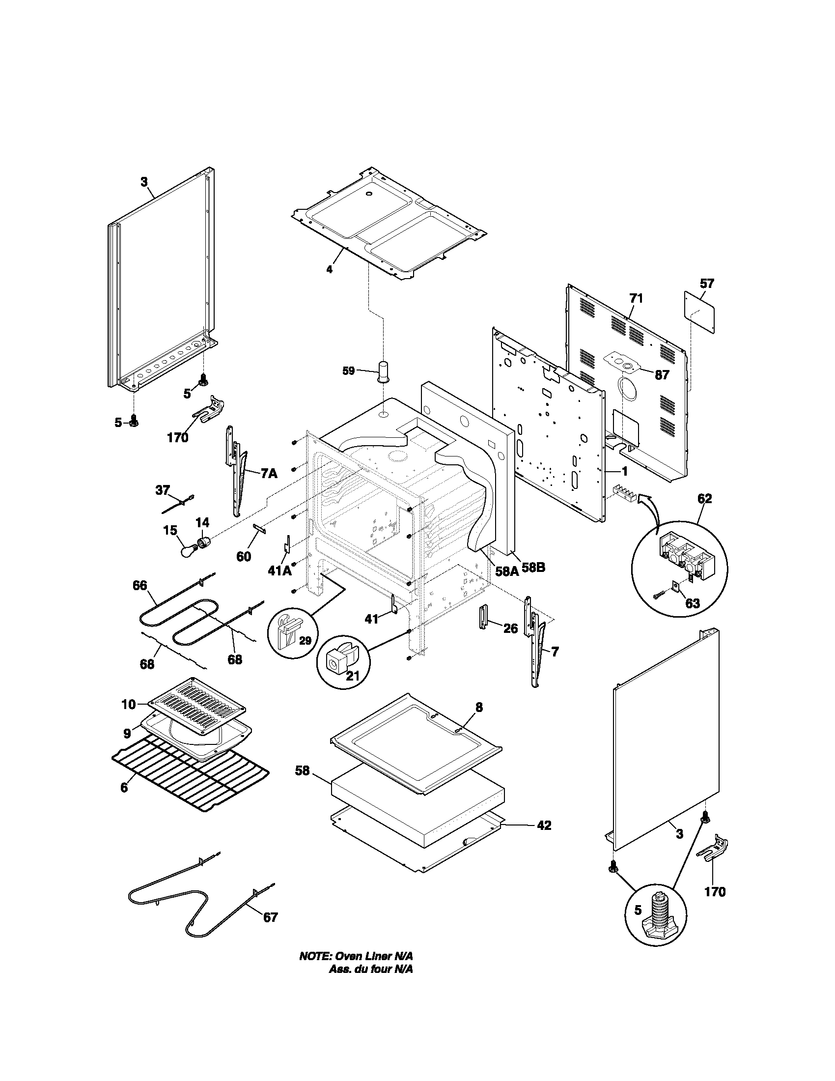 Kenmore 79061752106 body diagram